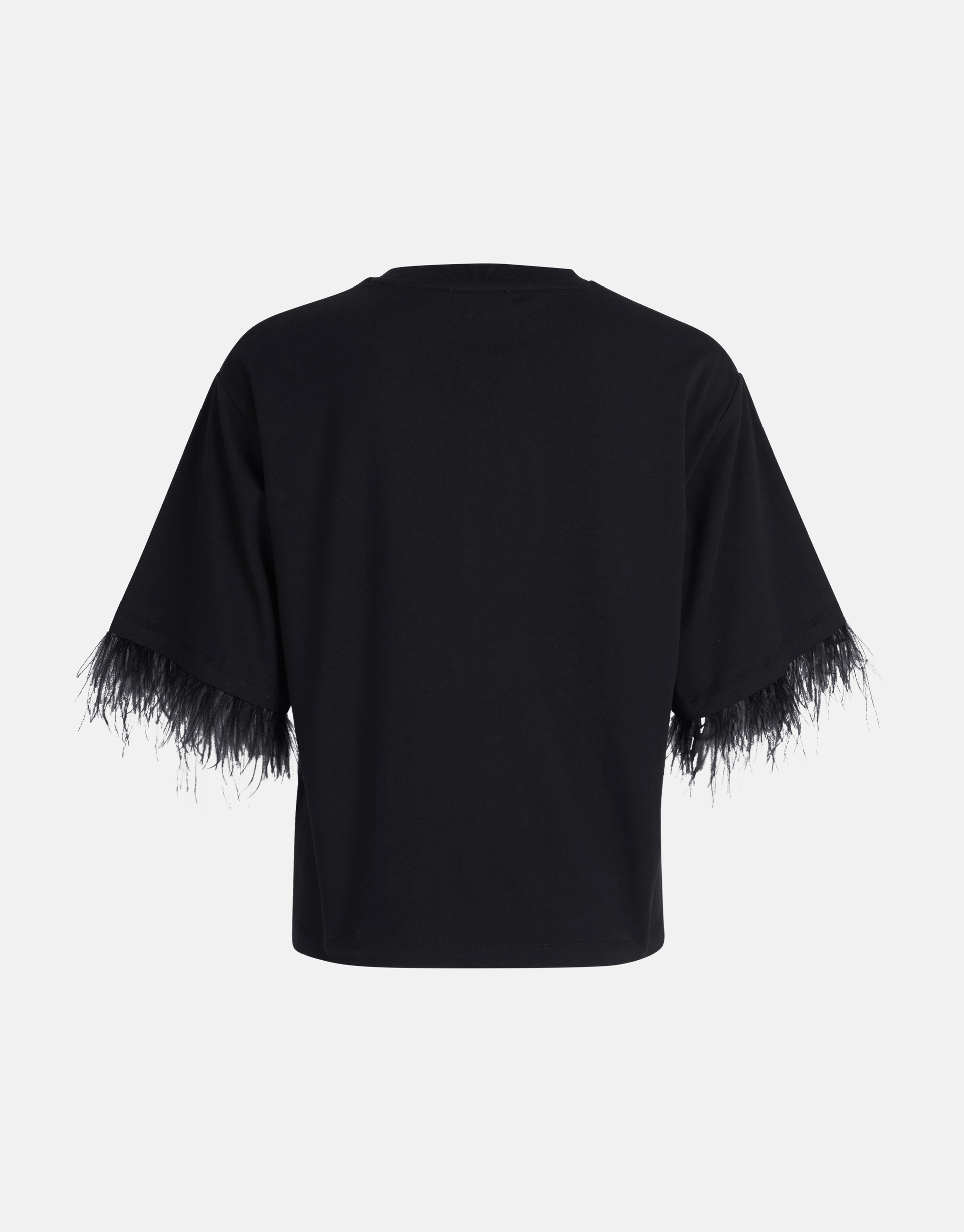T-Shirt mit Federn Schwarz SHOEBY WOMEN