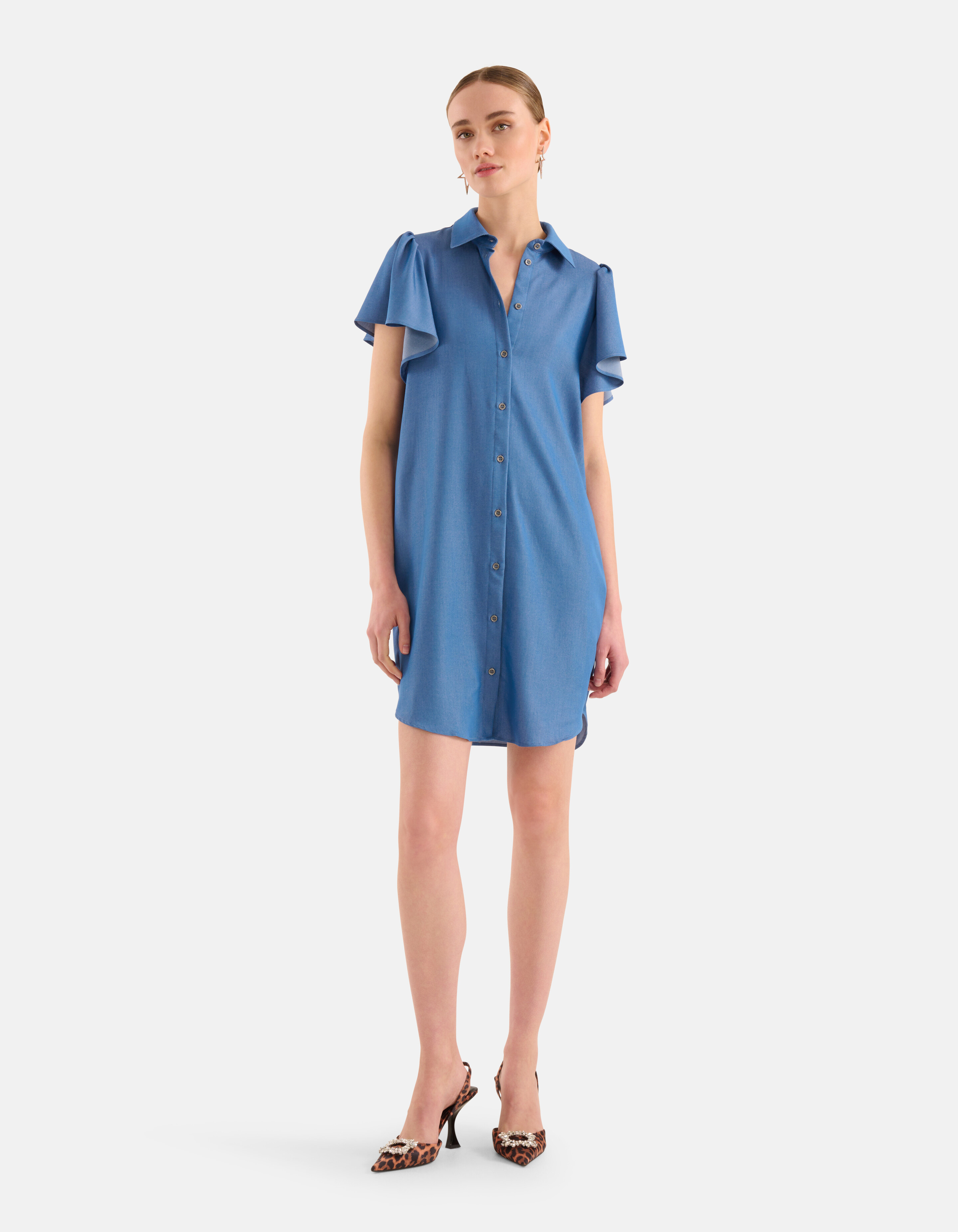 Rüschenkleid Blau SHOEBY WOMEN