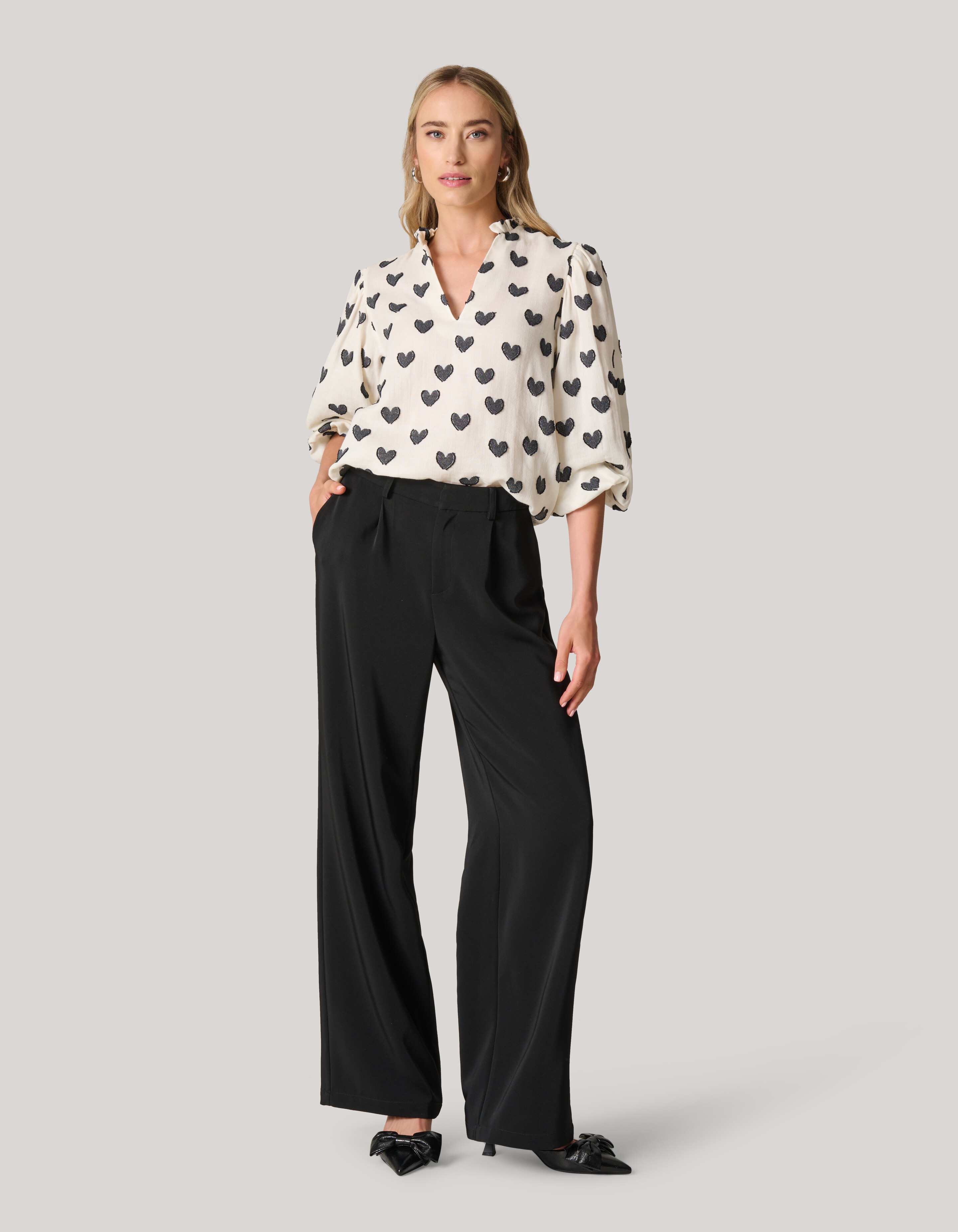 Herzbluse Off White SHOEBY WOMEN
