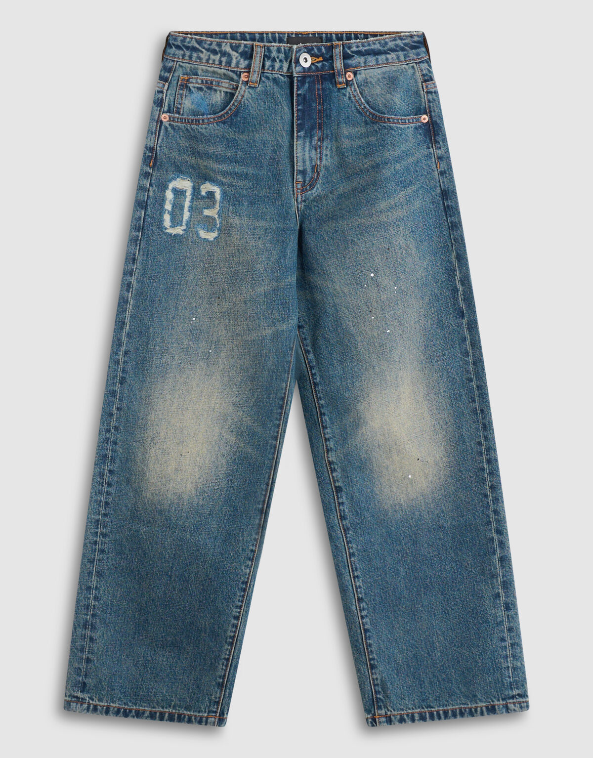 Varsity Ultra Wide Leg Jeans Dunkelblau SHOEBY BOYS