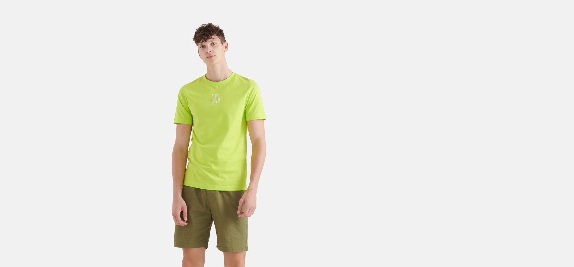 Text-T-Shirt Grün SHOEBY MEN