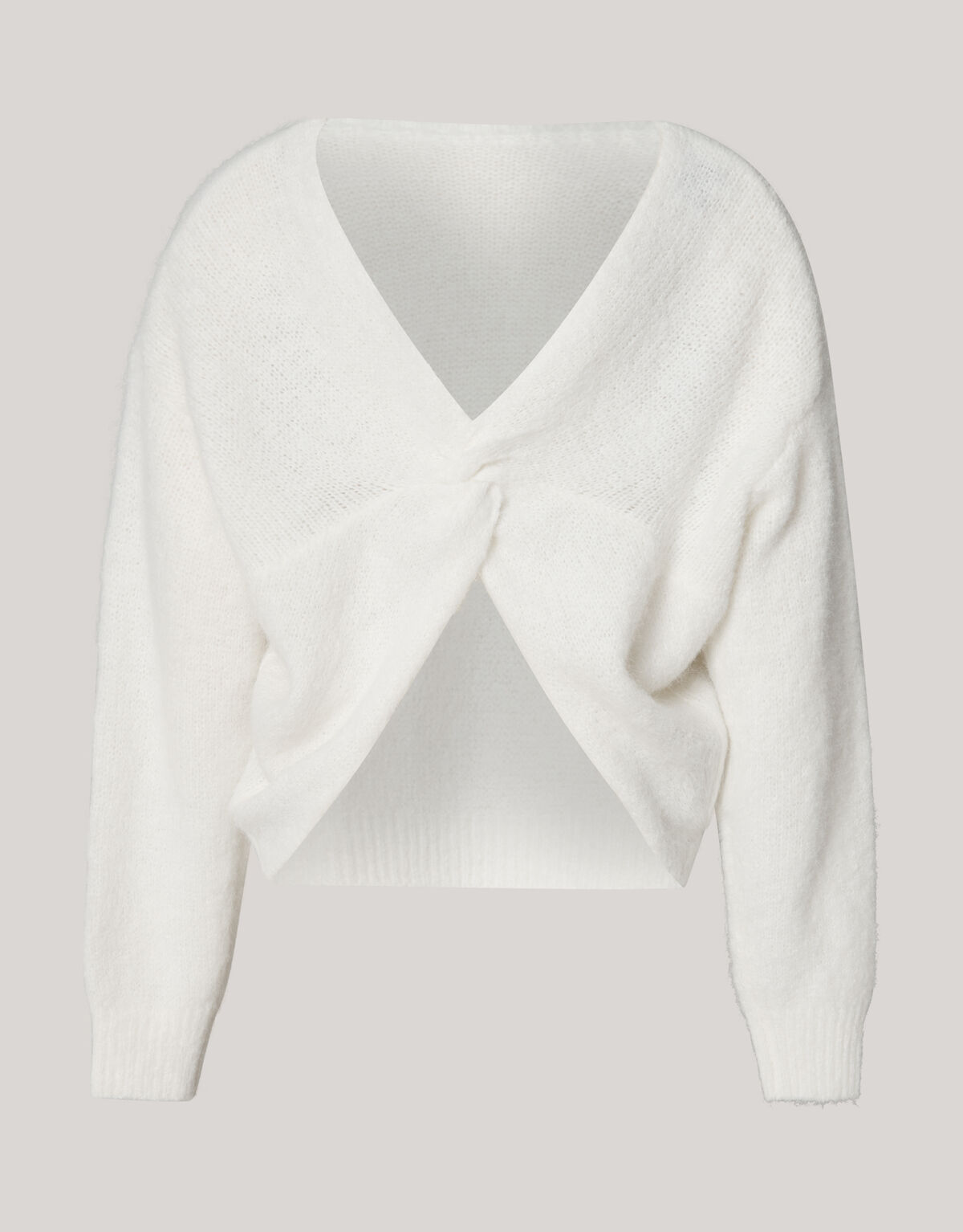 Gewickelter Pullover Off White SHOEBY WOMEN