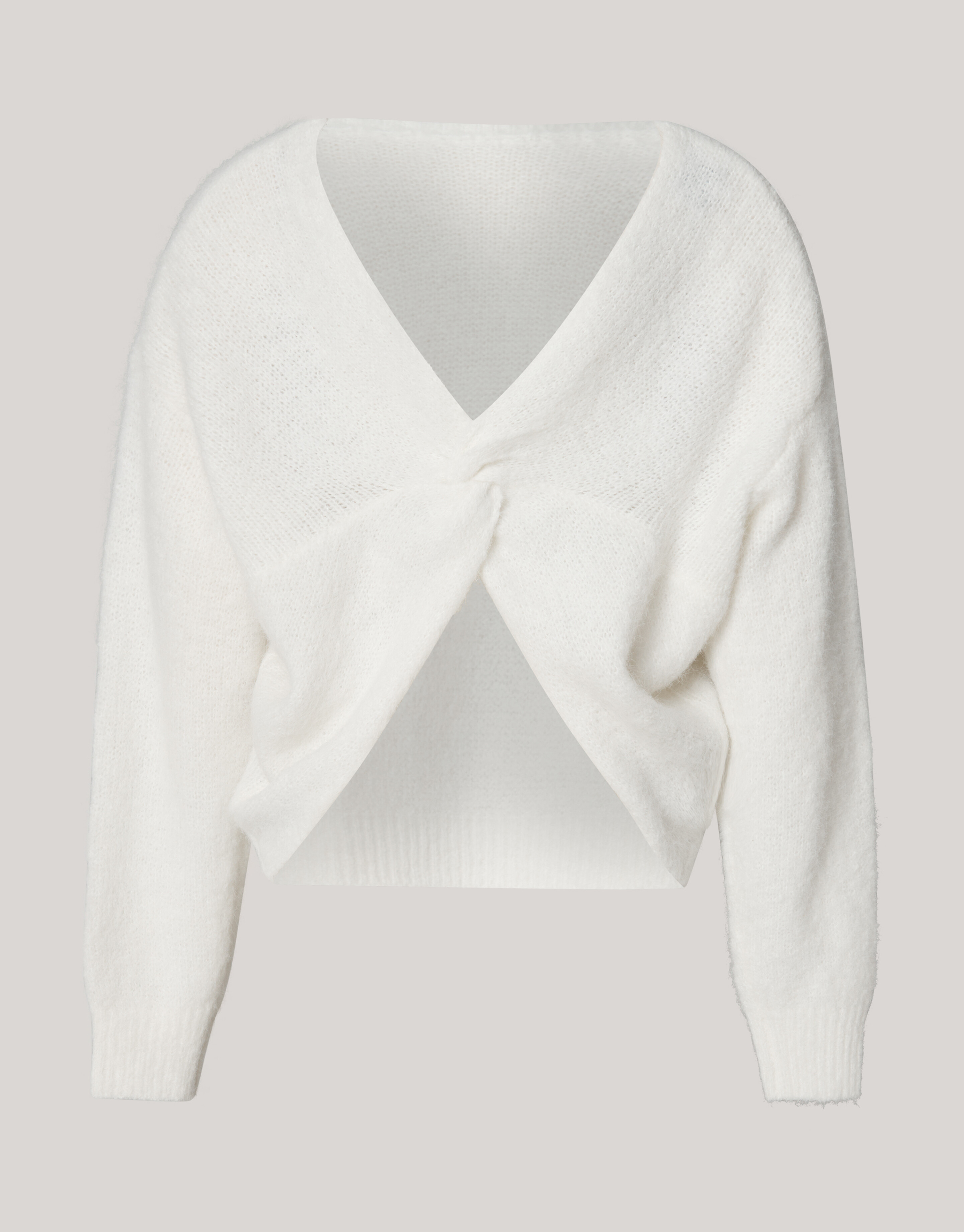 Gewickelter Pullover Off White SHOEBY WOMEN