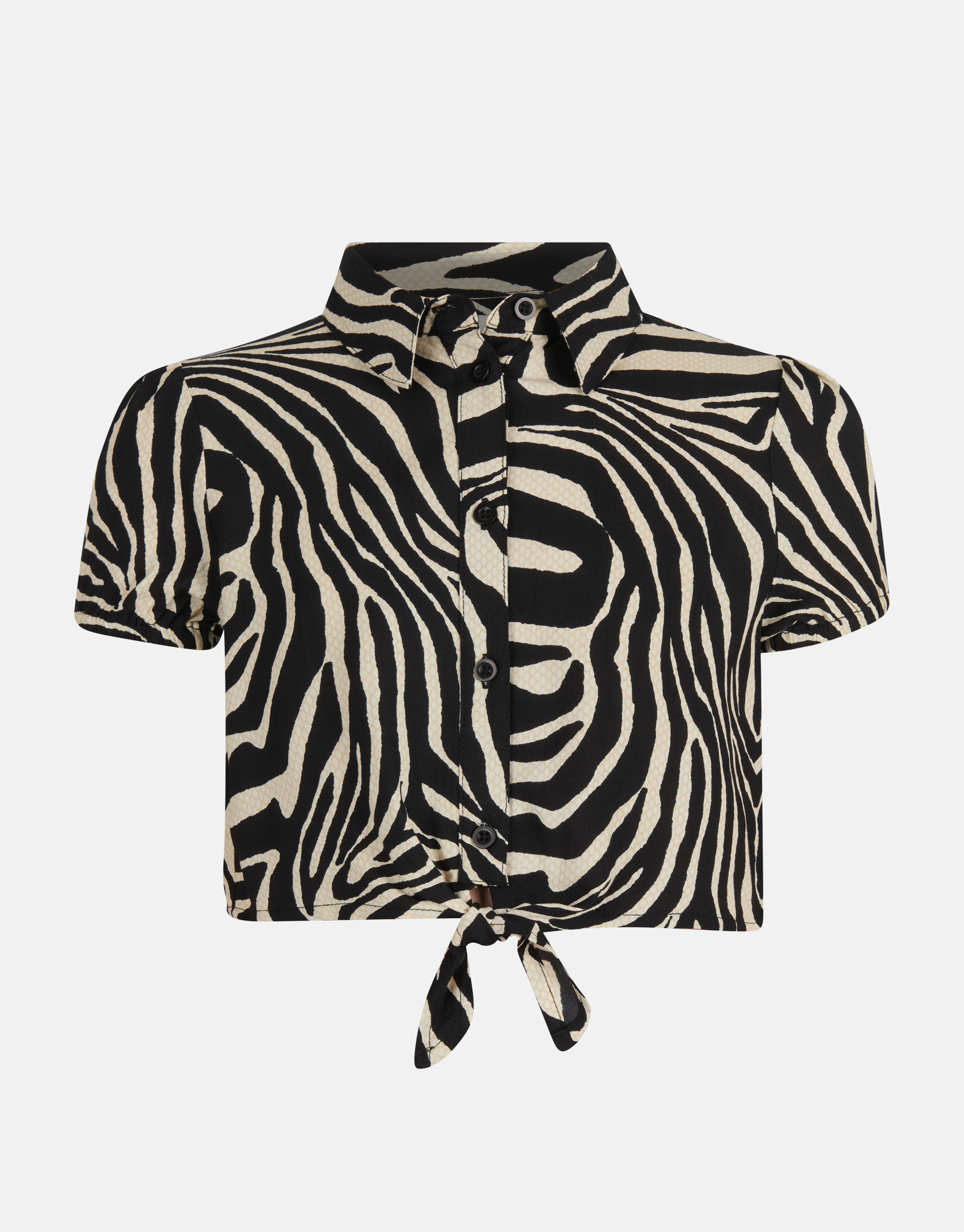 Zebra-Bluse Schwarz/ Off-white SHOEBY GIRLS