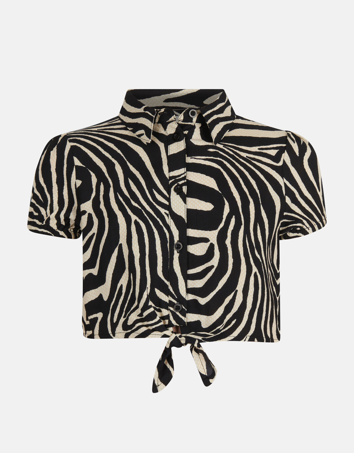 Zebra-Bluse Schwarz/ Off-white SHOEBY GIRLS