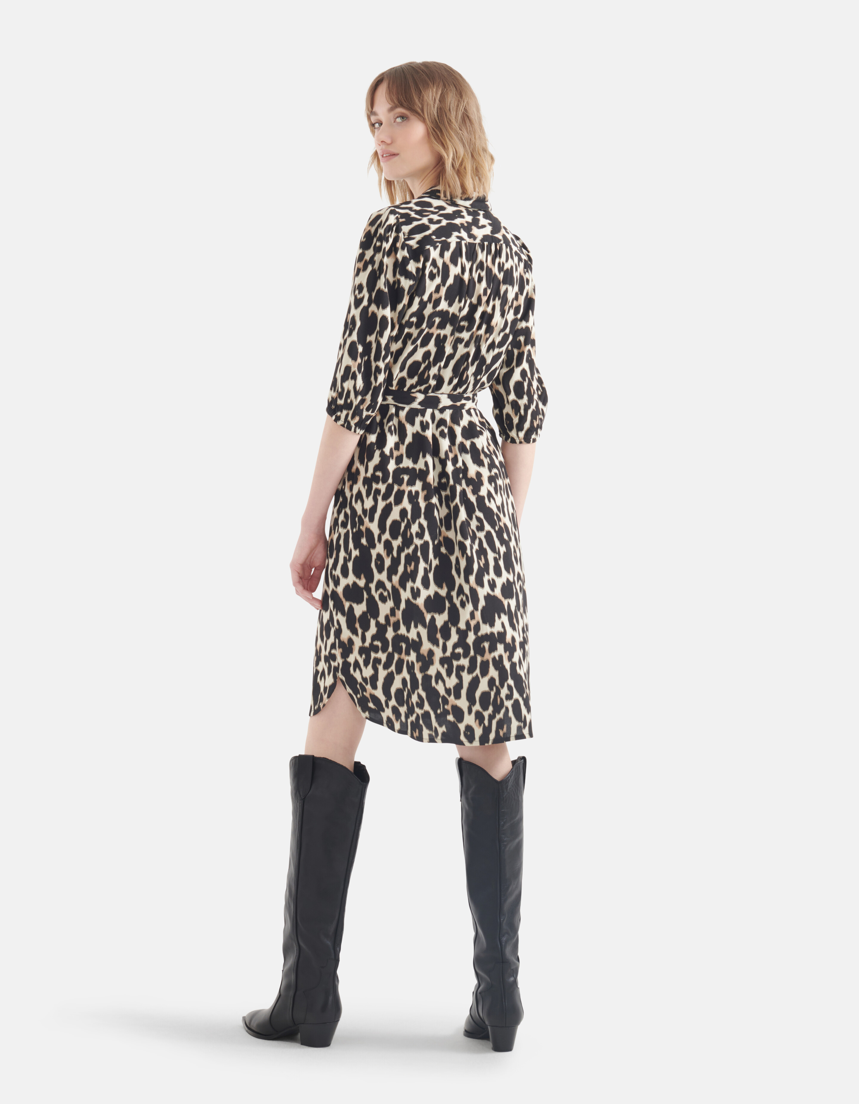 Leopard Midikleid Braun SHOEBY WOMEN