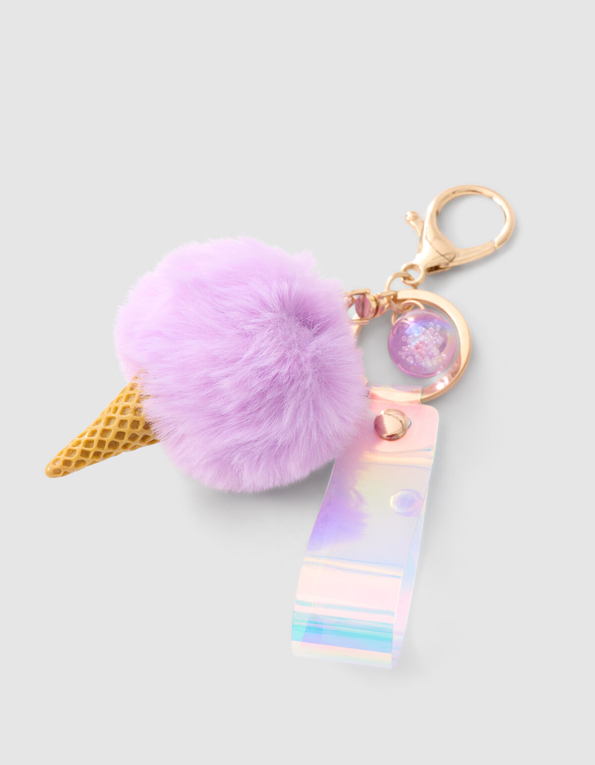 Pelz-Schl&uuml;sselanh&auml;nger Eiscreme Hellviolett SHOEBY ACCESSOIRES