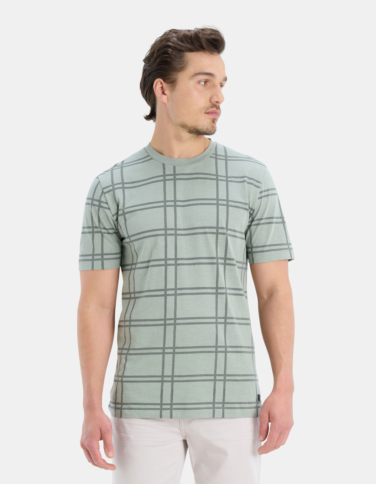 T-Shirt mit Karodruck REFILL