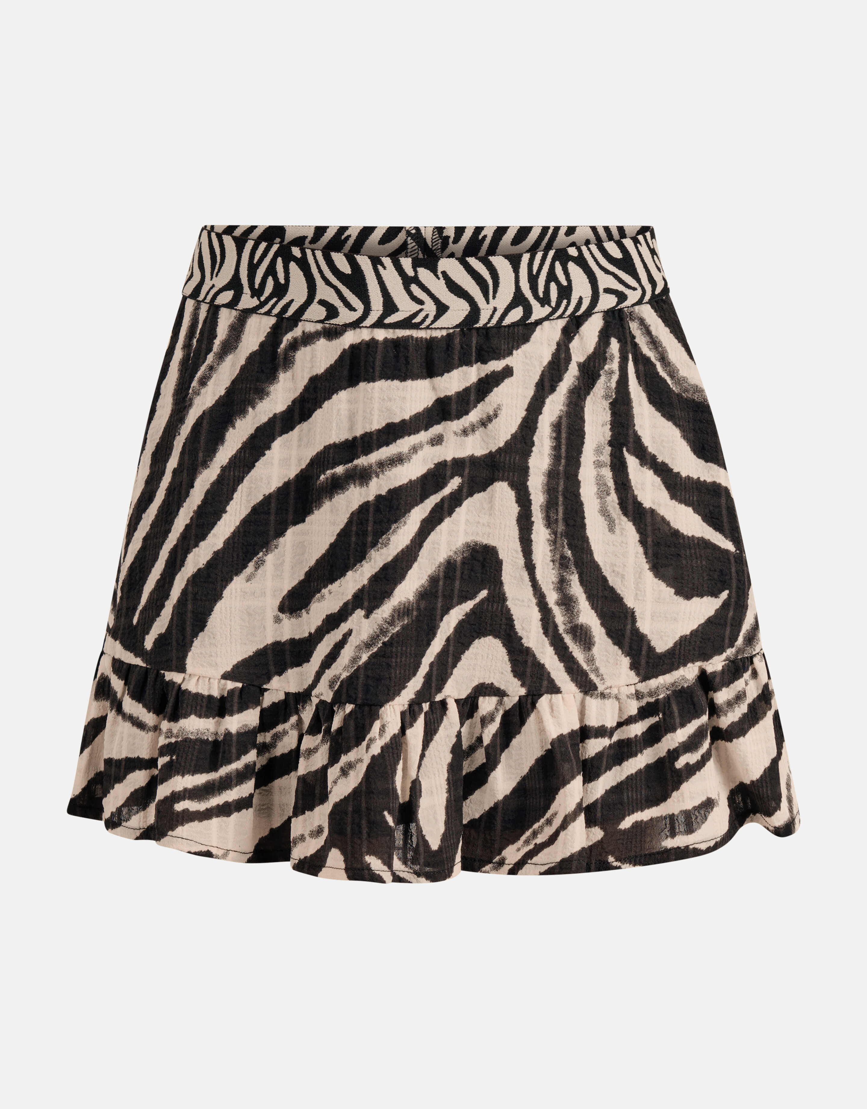 Rock mit Zebramuster Schwarz/Beige SHOEBY GIRLS