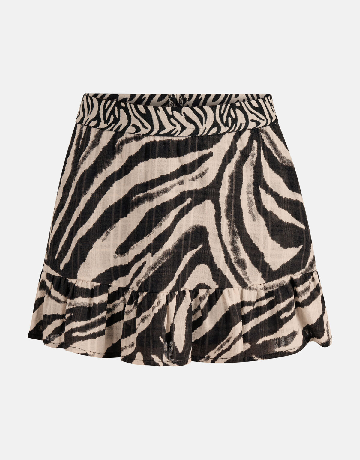 Rock mit Zebramuster Schwarz/Beige SHOEBY GIRLS