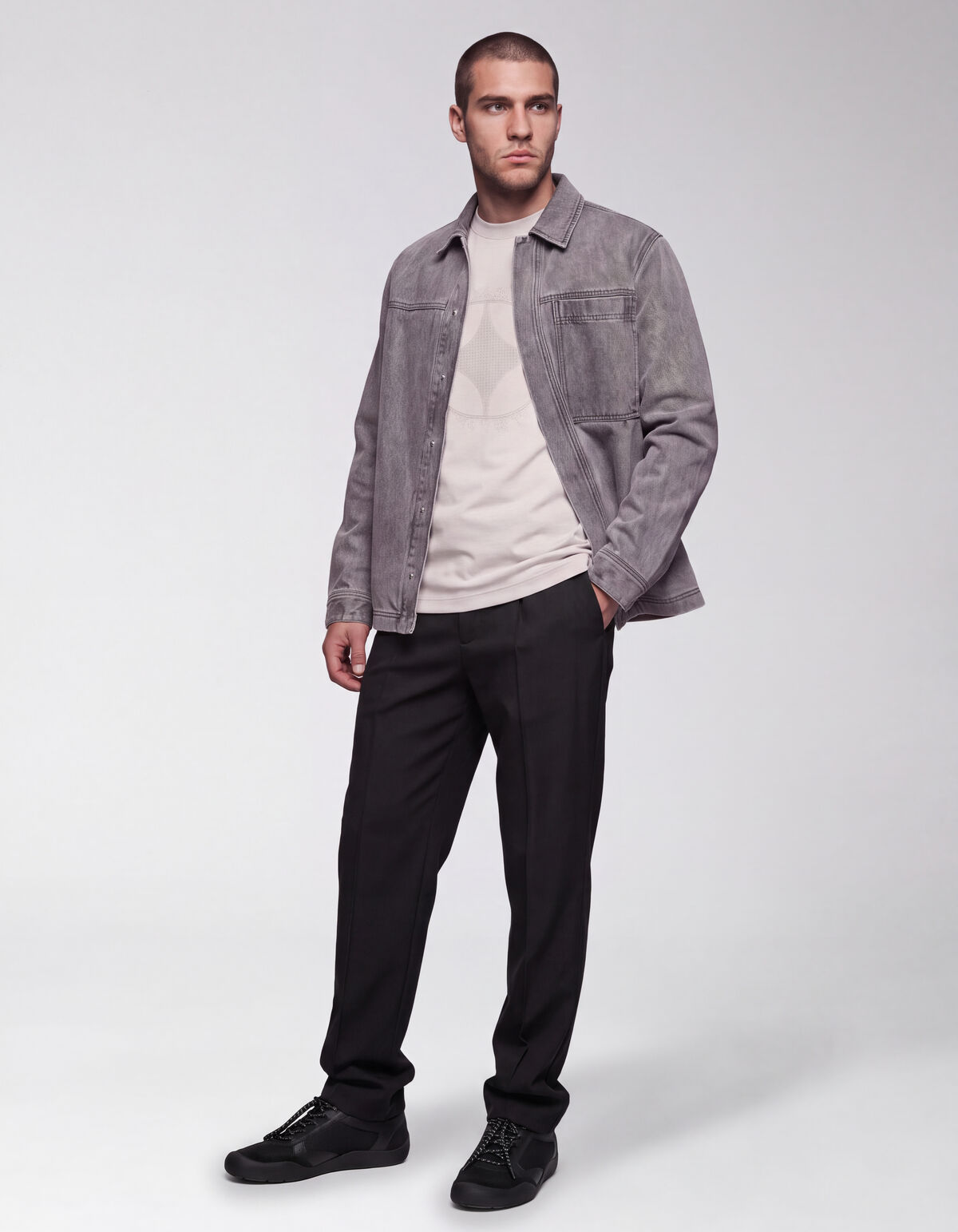 Twill Pintuck Hose Schwarz SHOEBY MEN