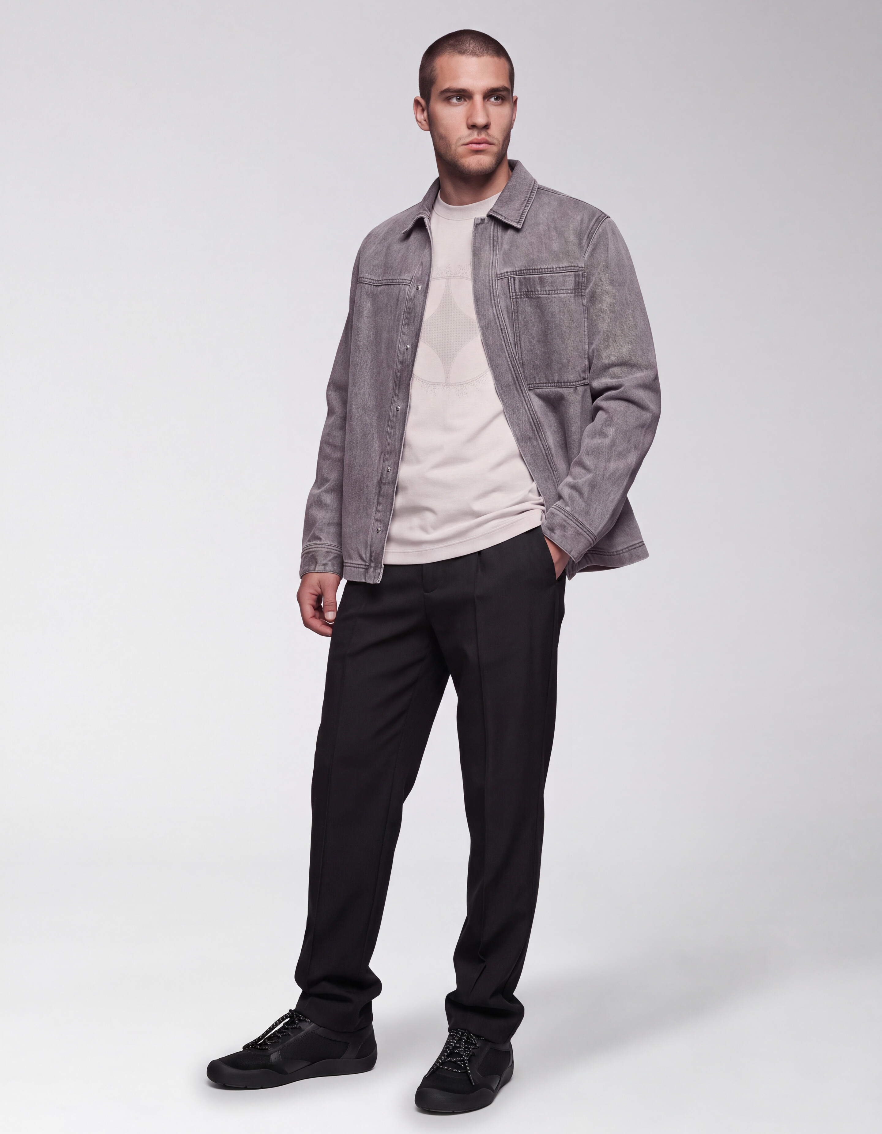 Twill Pintuck Hose Schwarz SHOEBY MEN