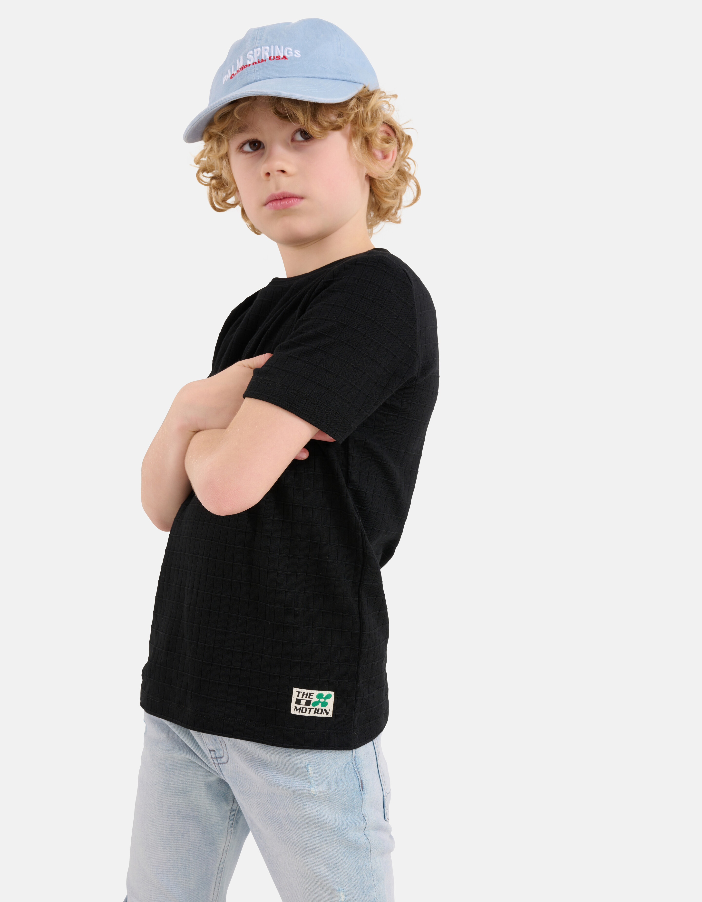 Structuur T-shirt Zwart SHOEBY BOYS