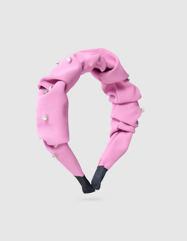 Strass-Haarband mit Kräuselung, rosa SHOEBY ACCESSOIRES