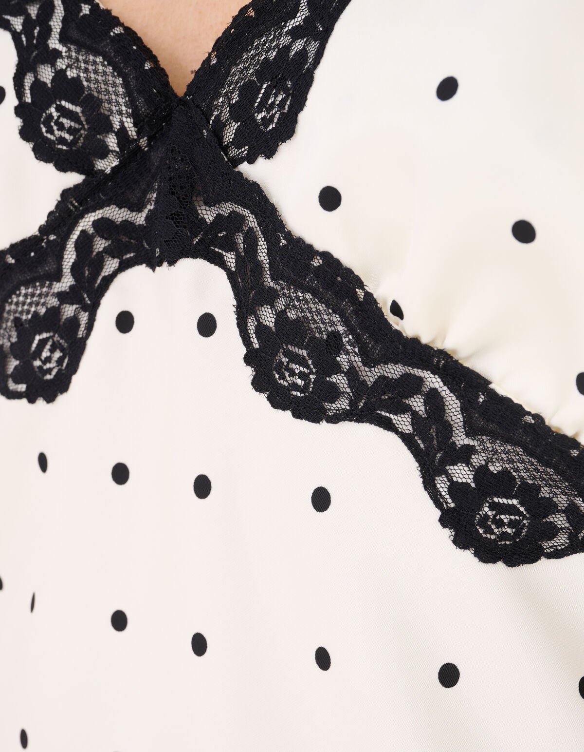 Polkadot Maxi Kleid Gebrochen Wei&szlig; Von Monica SHOEBY WOMEN