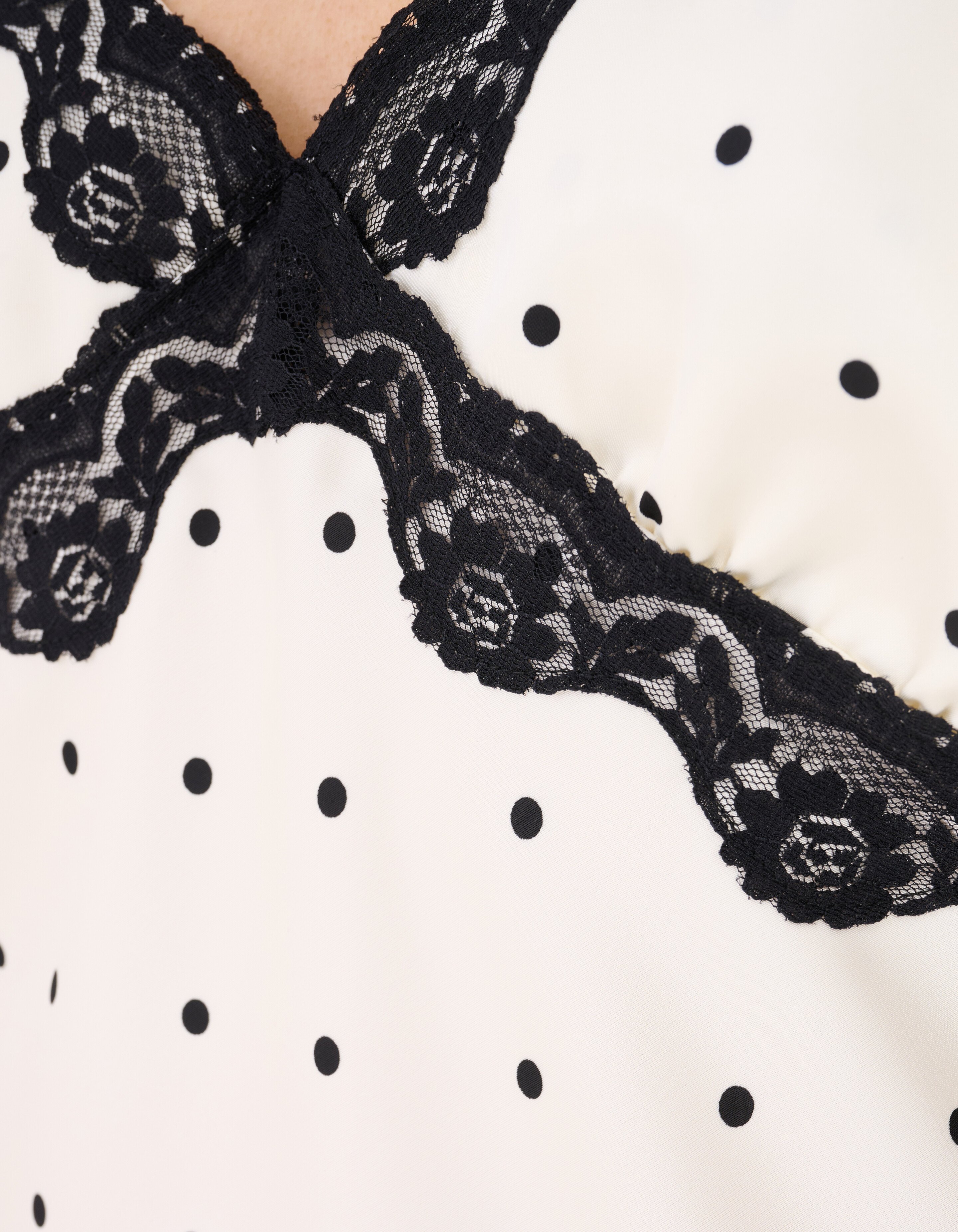 Polkadot Maxi Kleid Gebrochen Wei&szlig; Von Monica SHOEBY WOMEN