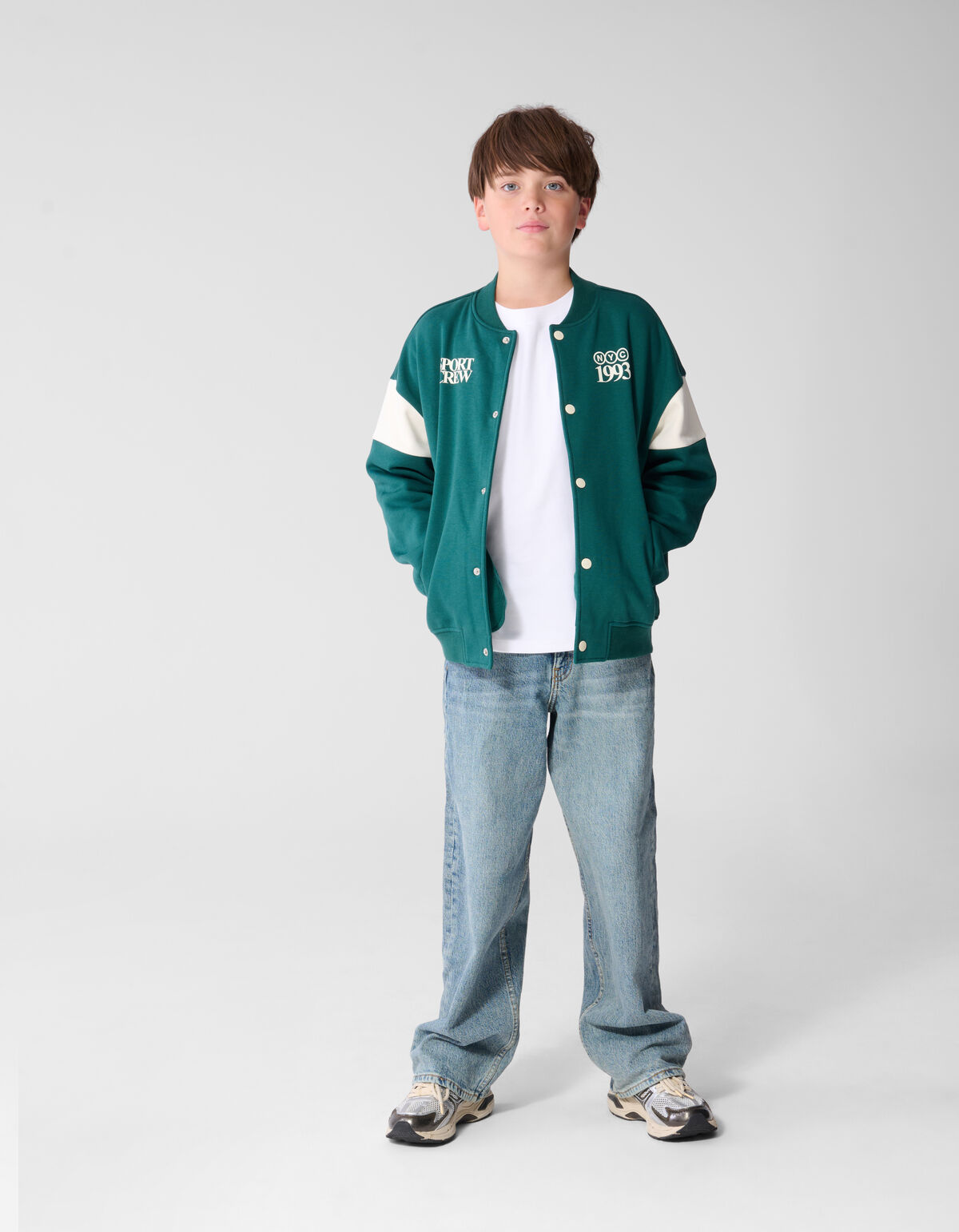 Oversized Sportliche Bomberjacke Dunkelgr&uuml;n SHOEBY BOYS