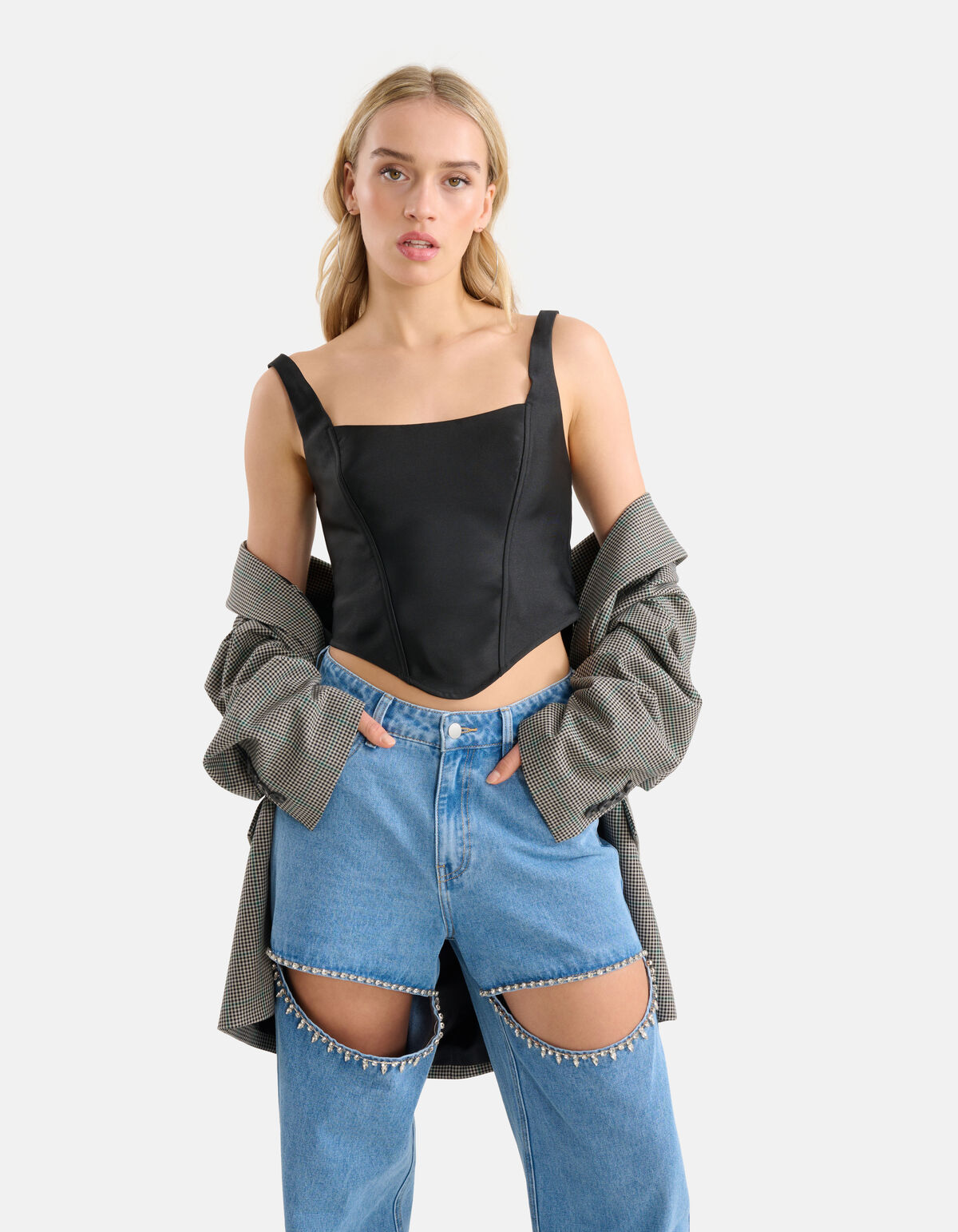 Cropped Top Schwarz SHOEBY WOMEN