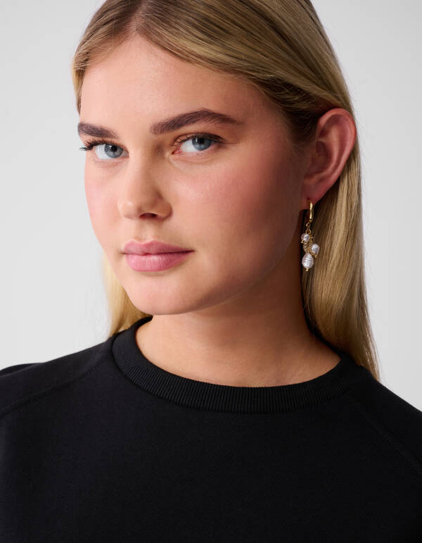 Perle/Mond Ohrringe Gold SHOEBY ACCESSOIRES