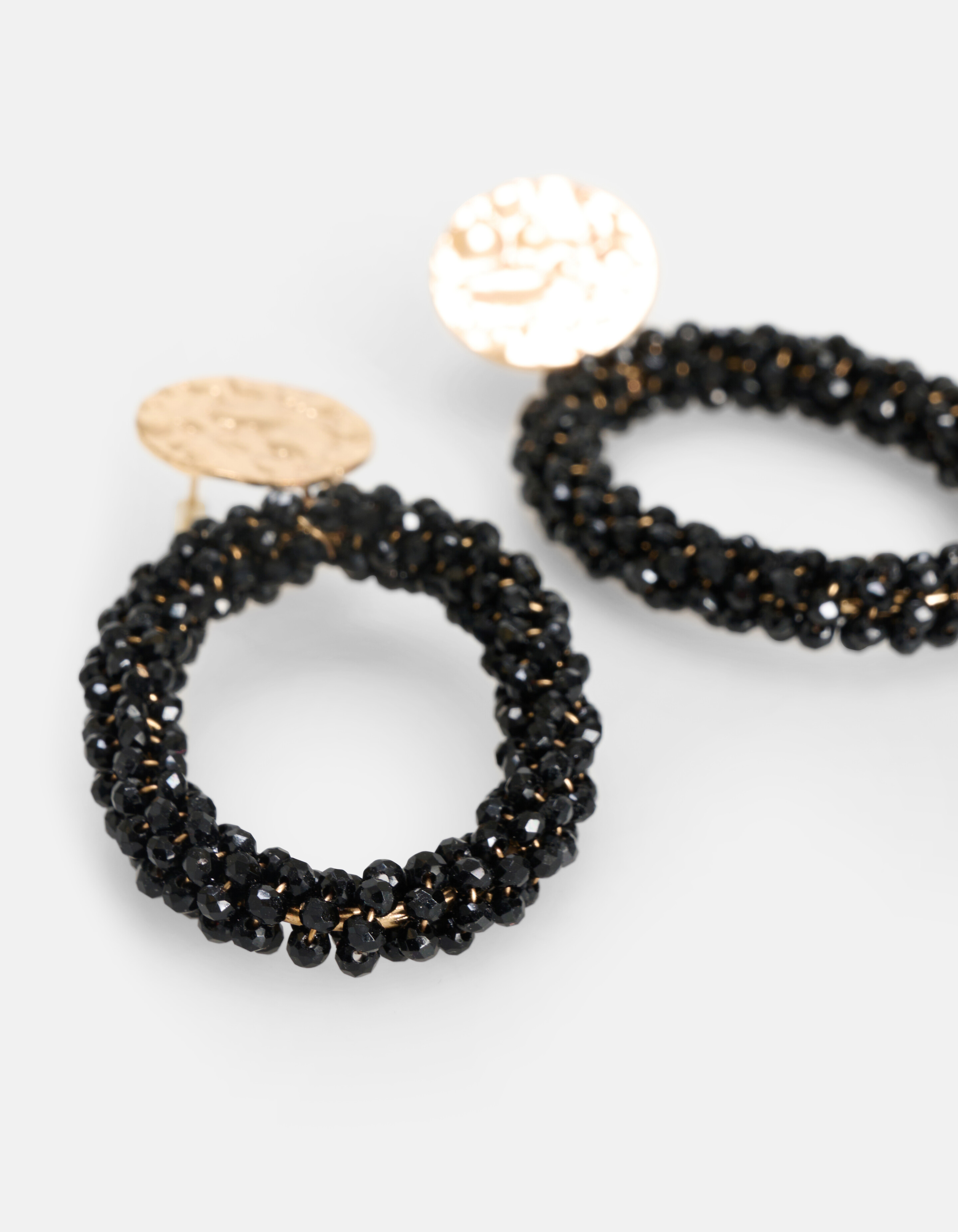 Schwarze Perlenohrringe SHOEBY ACCESSOIRES