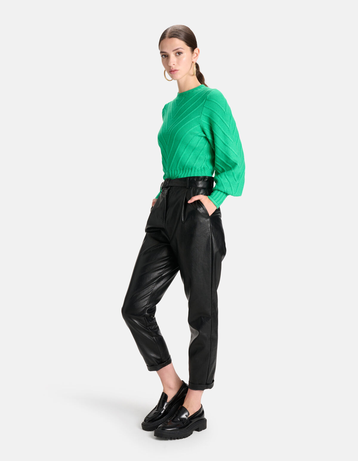 Diagonaler Pullover Grün SHOEBY WOMEN