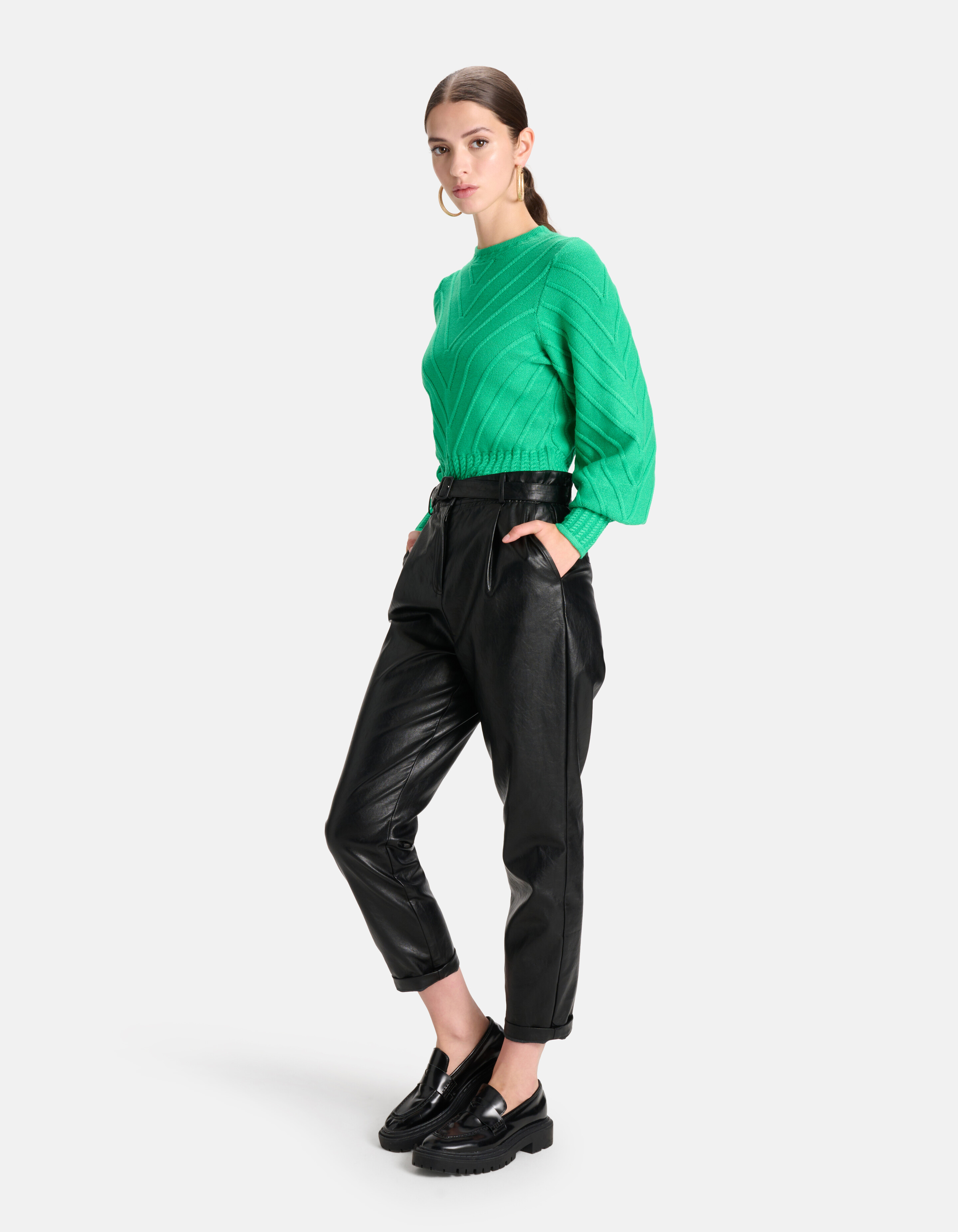 Diagonaler Pullover Grün SHOEBY WOMEN