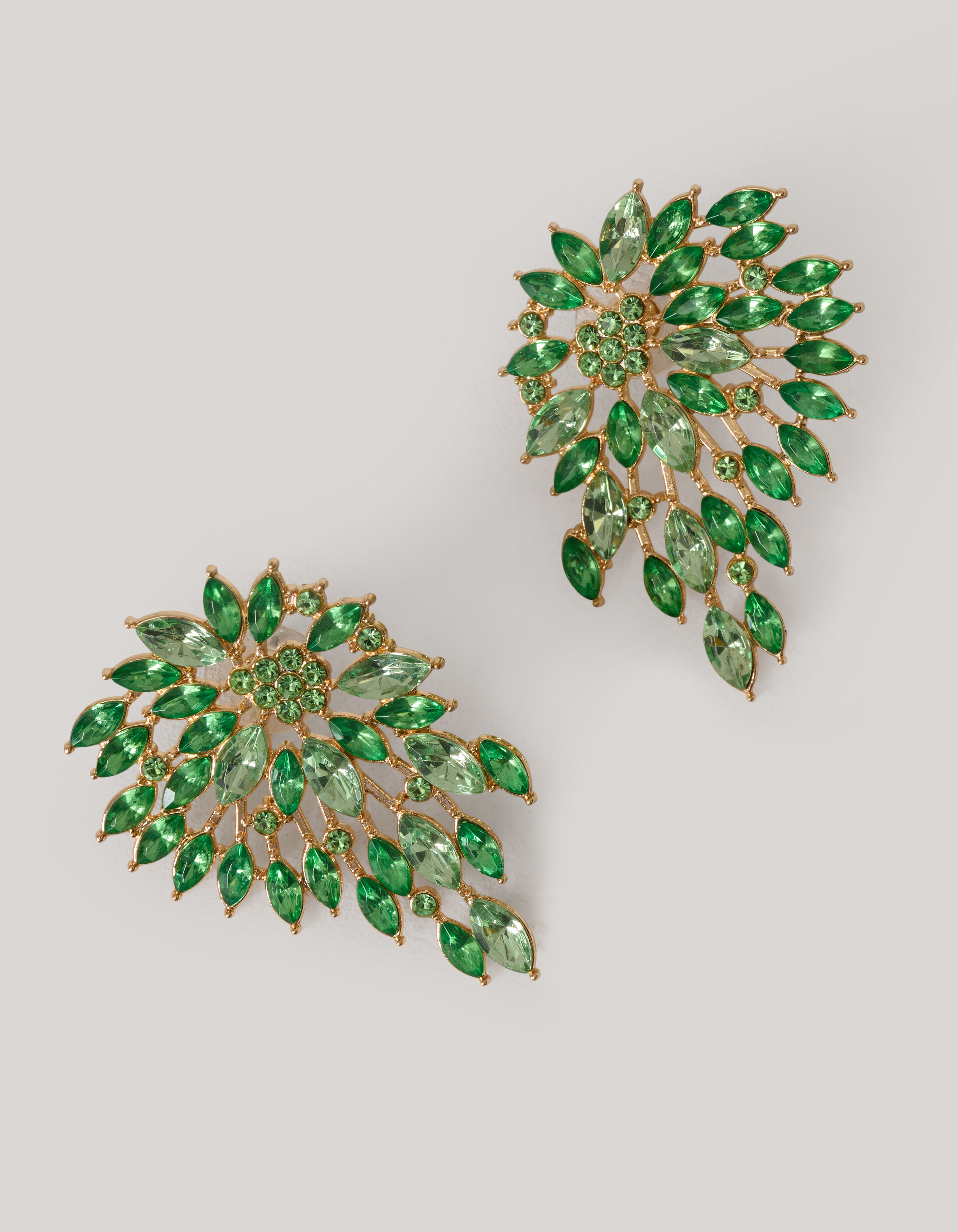 Vintage Strass Ohrringe Grün SHOEBY ACCESSOIRES