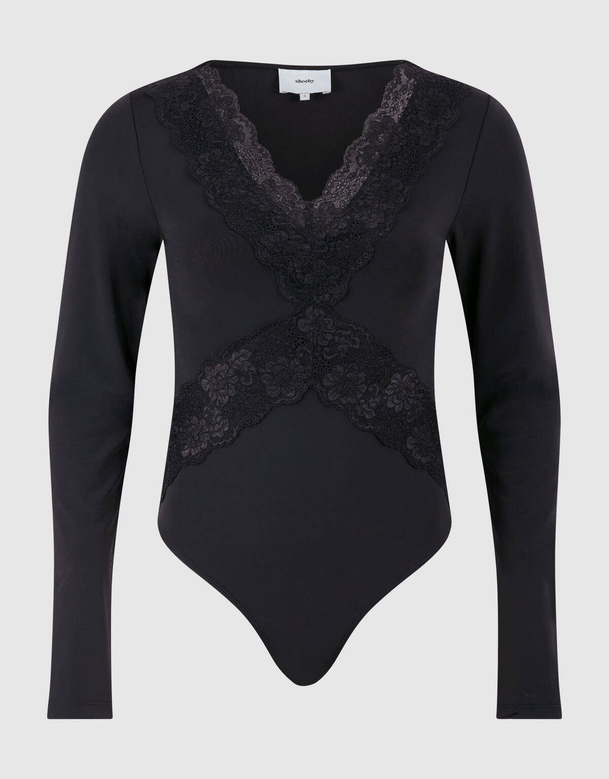 Schwarzer Body aus Spitzenmix SHOEBY WOMEN