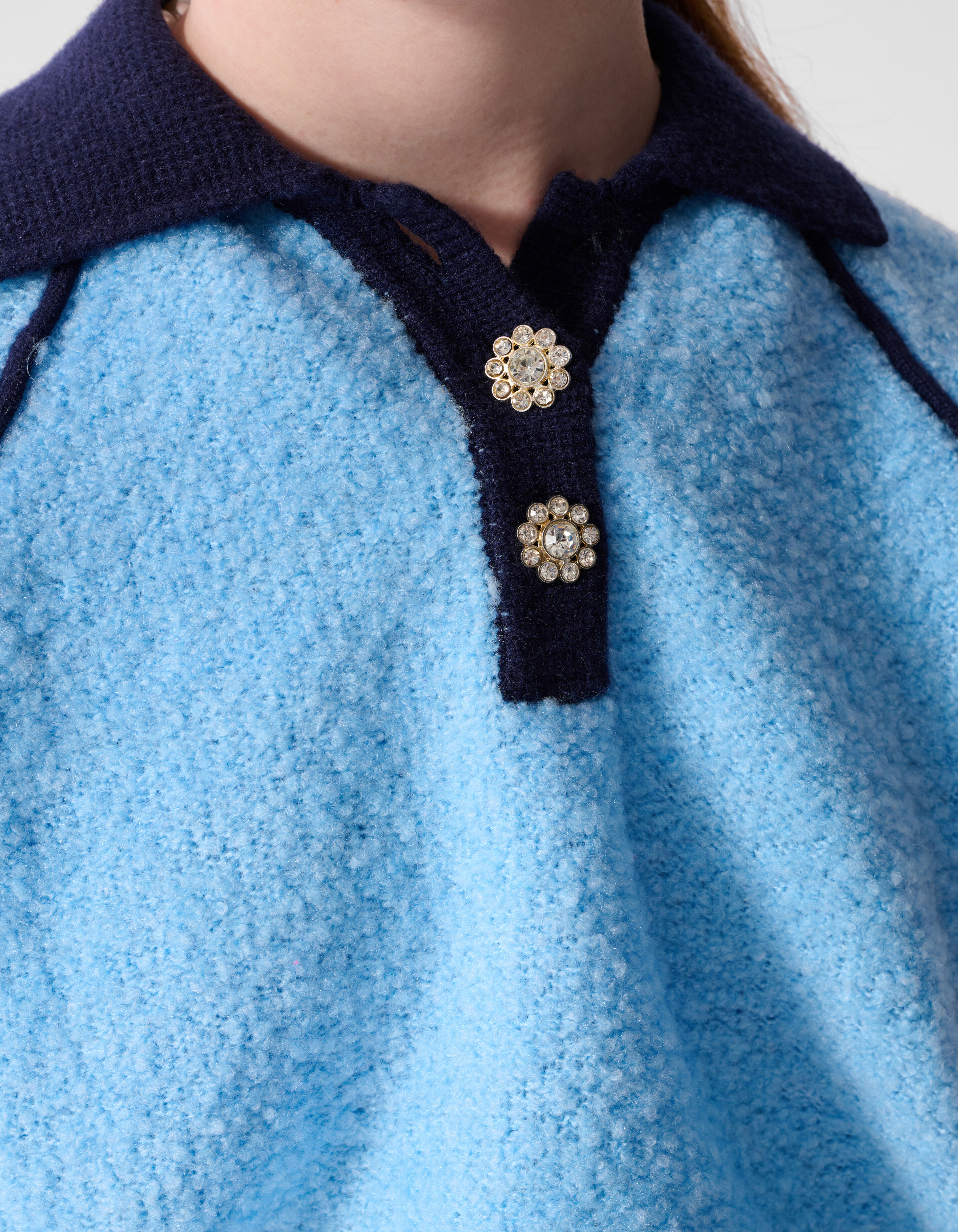 Raglan Strickpolo Hellblau SHOEBY GIRLS