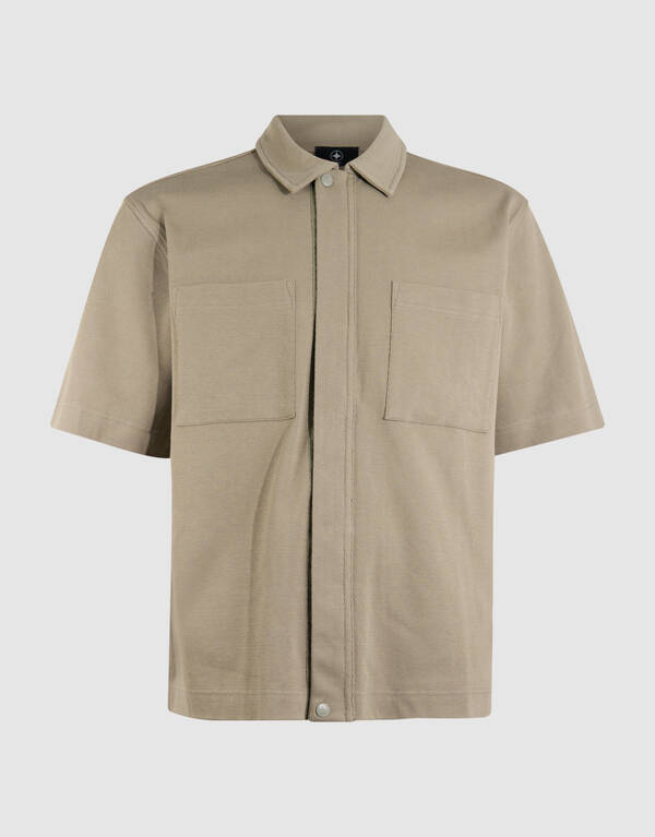 Struktur Zipper Overshirt Khaki SHOEBY MEN