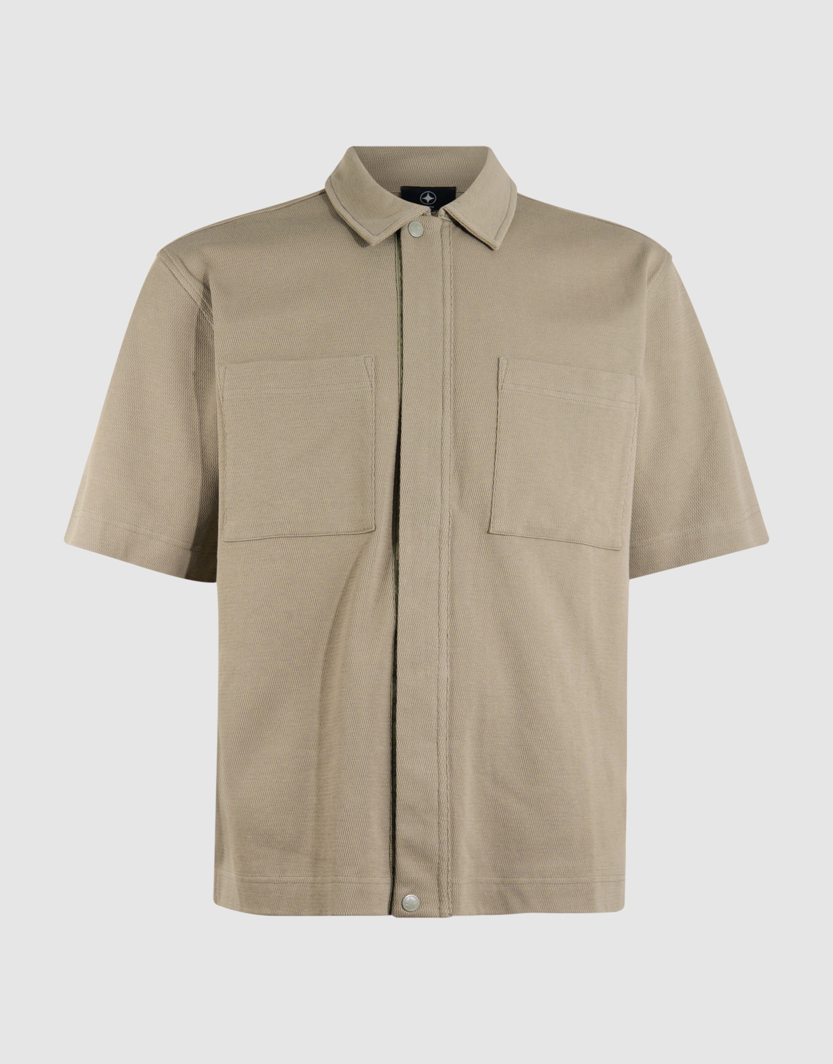 Struktur Zipper Overshirt Khaki SHOEBY MEN