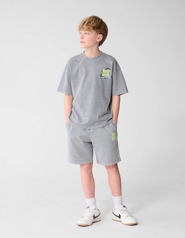 Surf Wave Artwork Kurz Grau SHOEBY BOYS