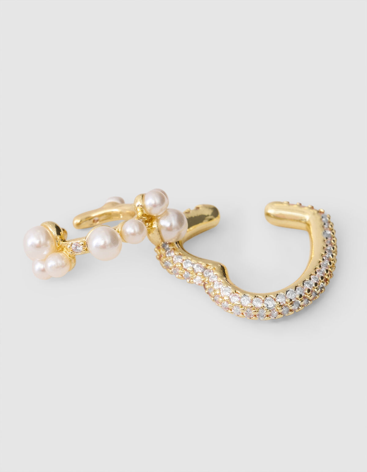 Perlen/Herz-Ohrstecker-Set Gold SHOEBY ACCESSOIRES