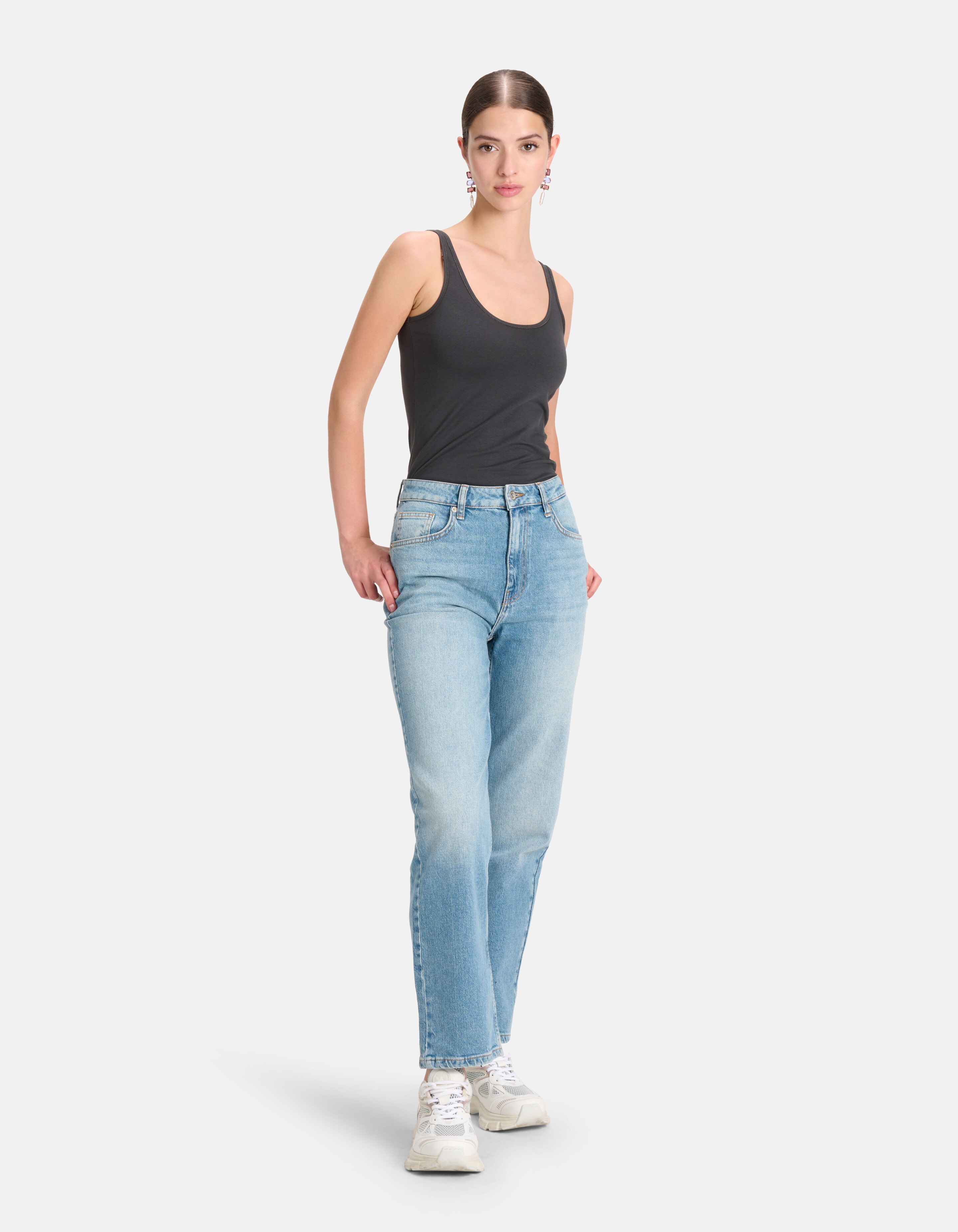 Basic Top Dunkelgrau SHOEBY WOMEN