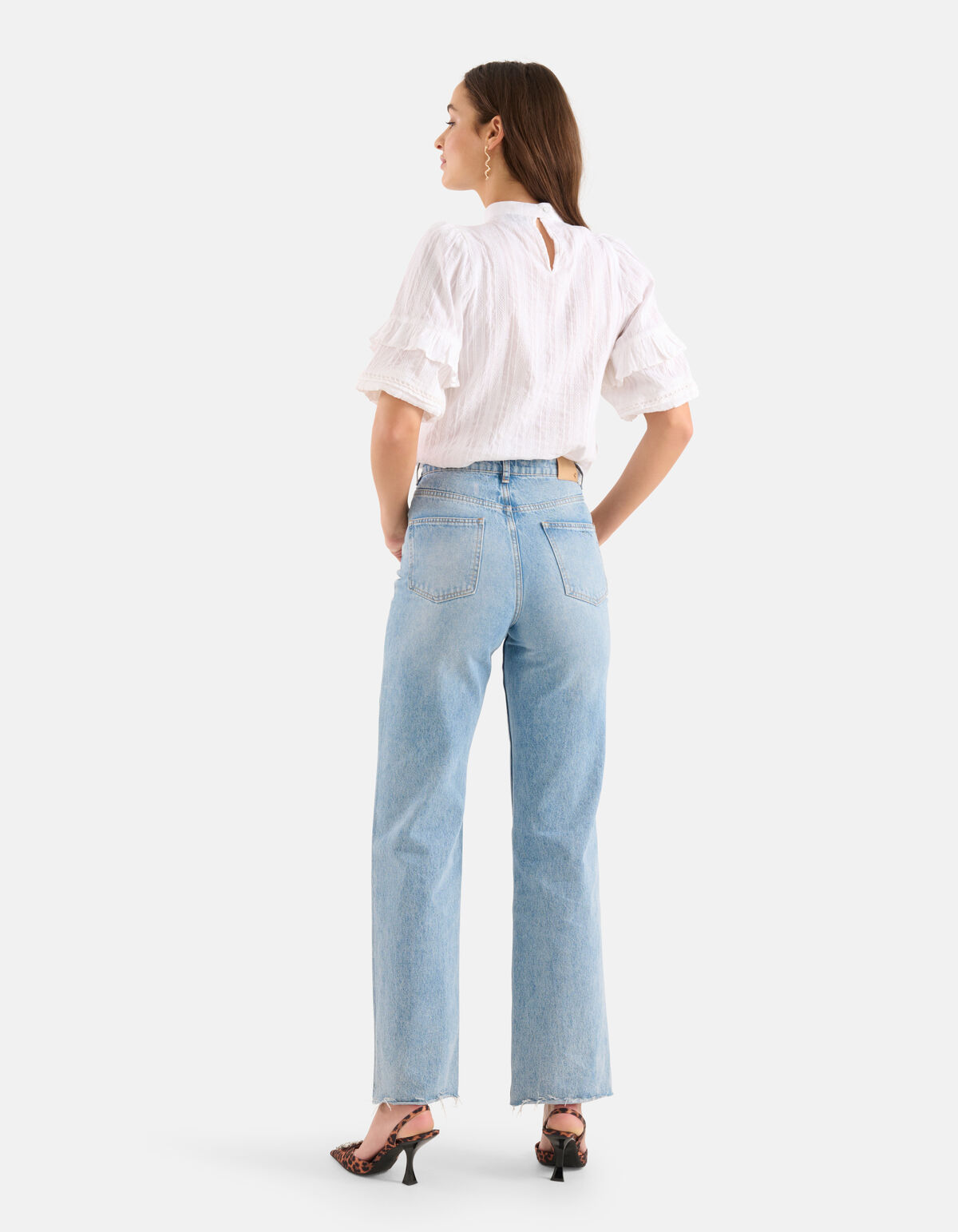 Rüschenbluse Weiß SHOEBY WOMEN