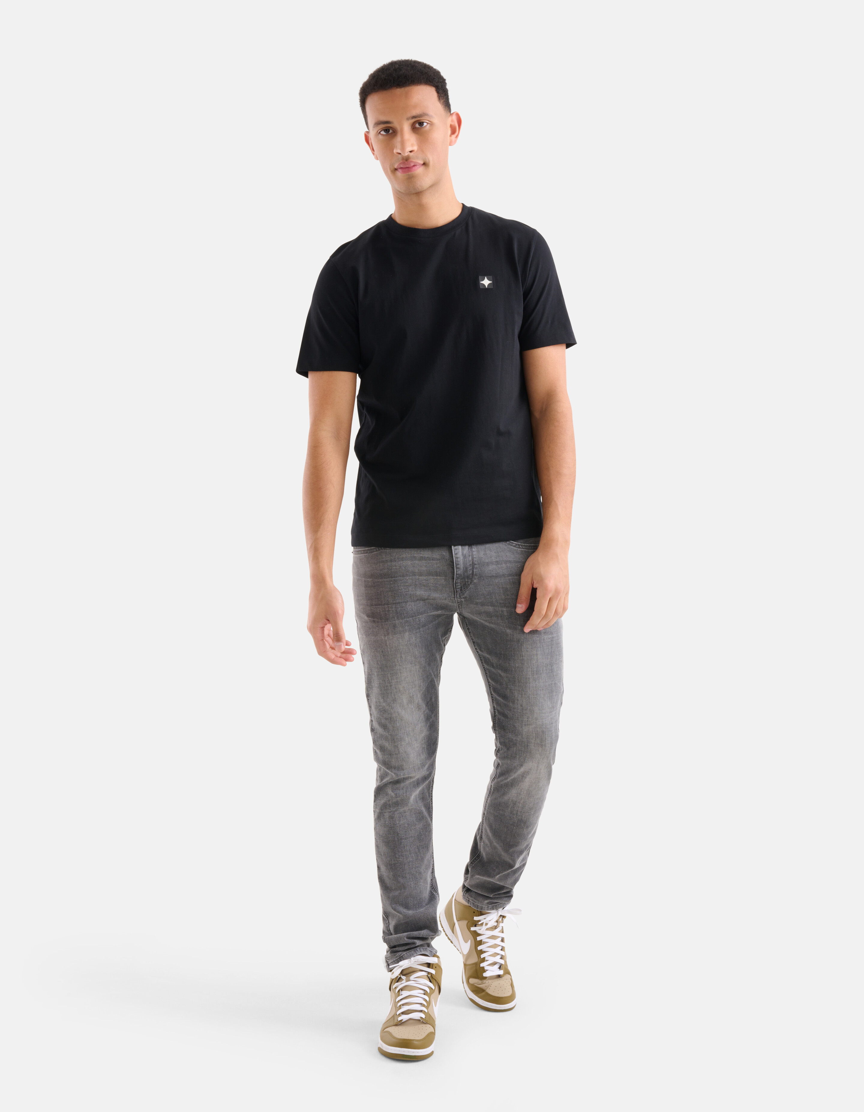 Glitzer-T-Shirt Schwarz SHOEBY MEN