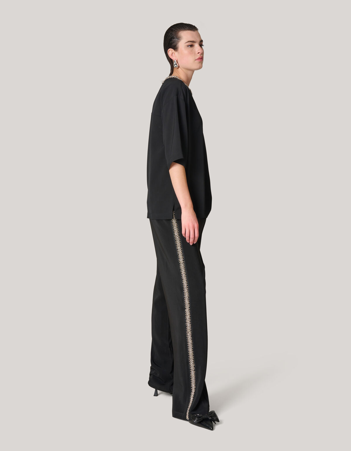 Sportlich versch&ouml;nertes Broek Zwart SHOEBY WOMEN