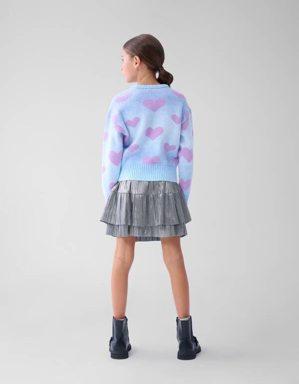 Glänzender Silber-Minirock SHOEBY GIRLS