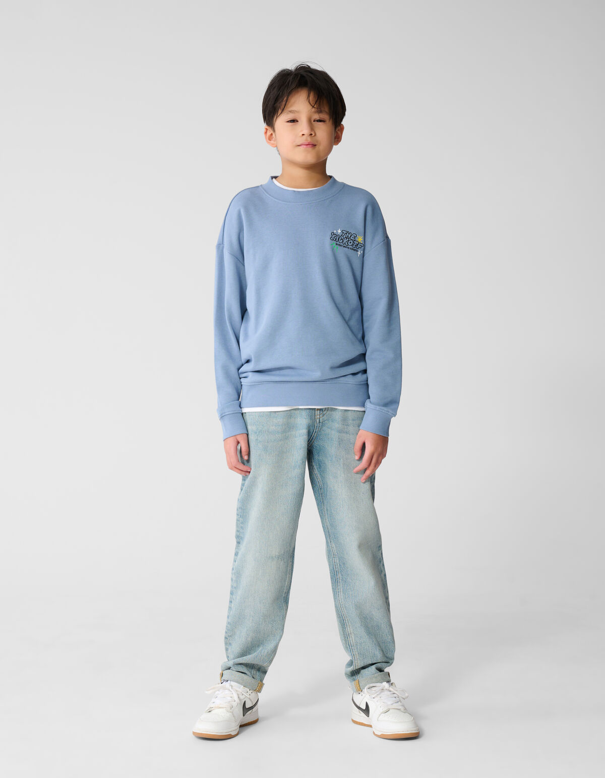 Kick Off Artwork Sweatshirt Hellblau SHOEBY BOYS