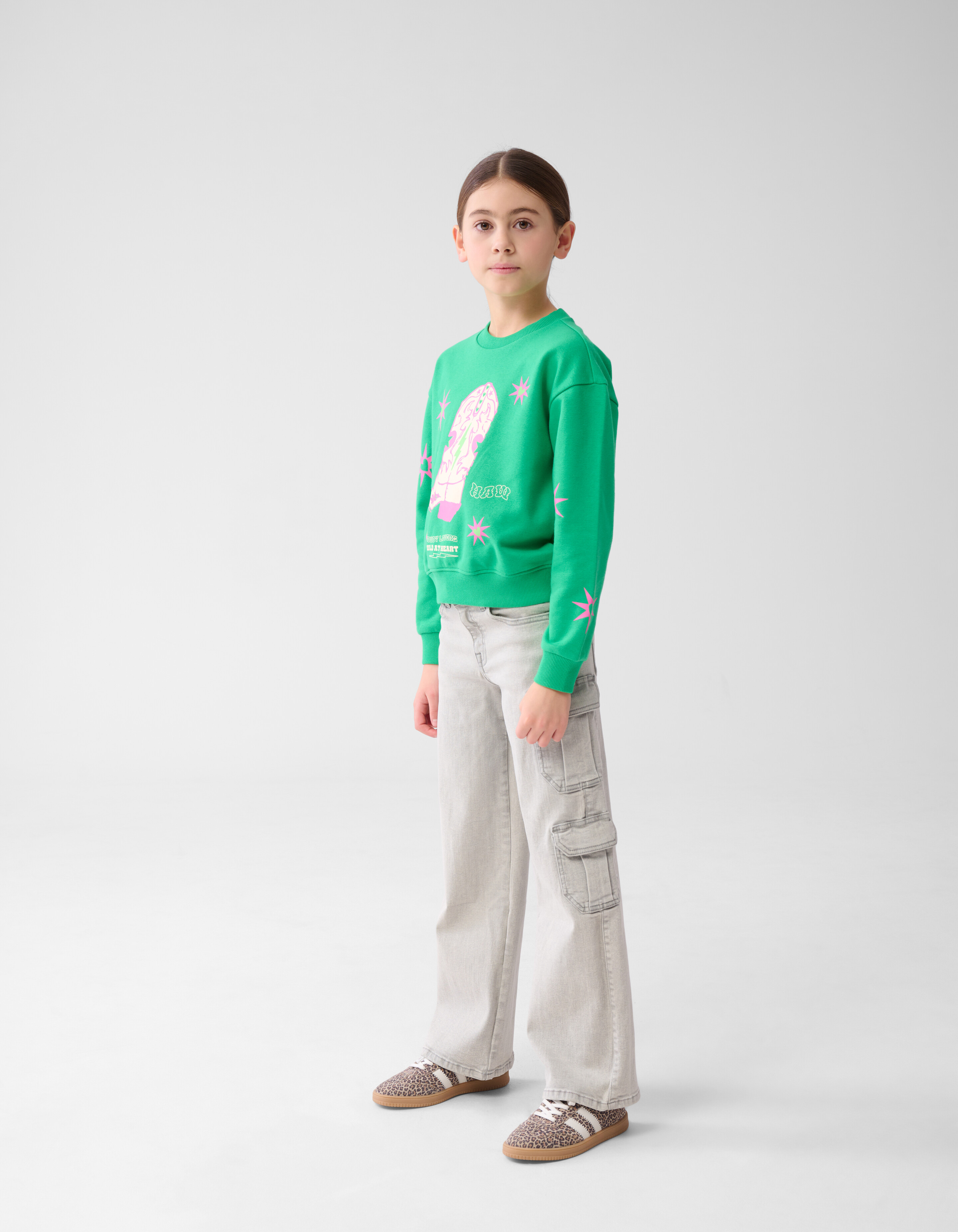 Pocket Straight Fit Jeans Grijs SHOEBY GIRLS
