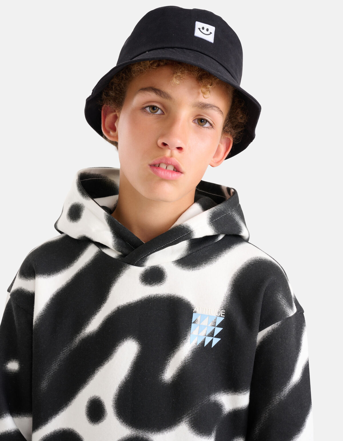 Bedruckter Hoodie Weiß SHOEBY BOYS