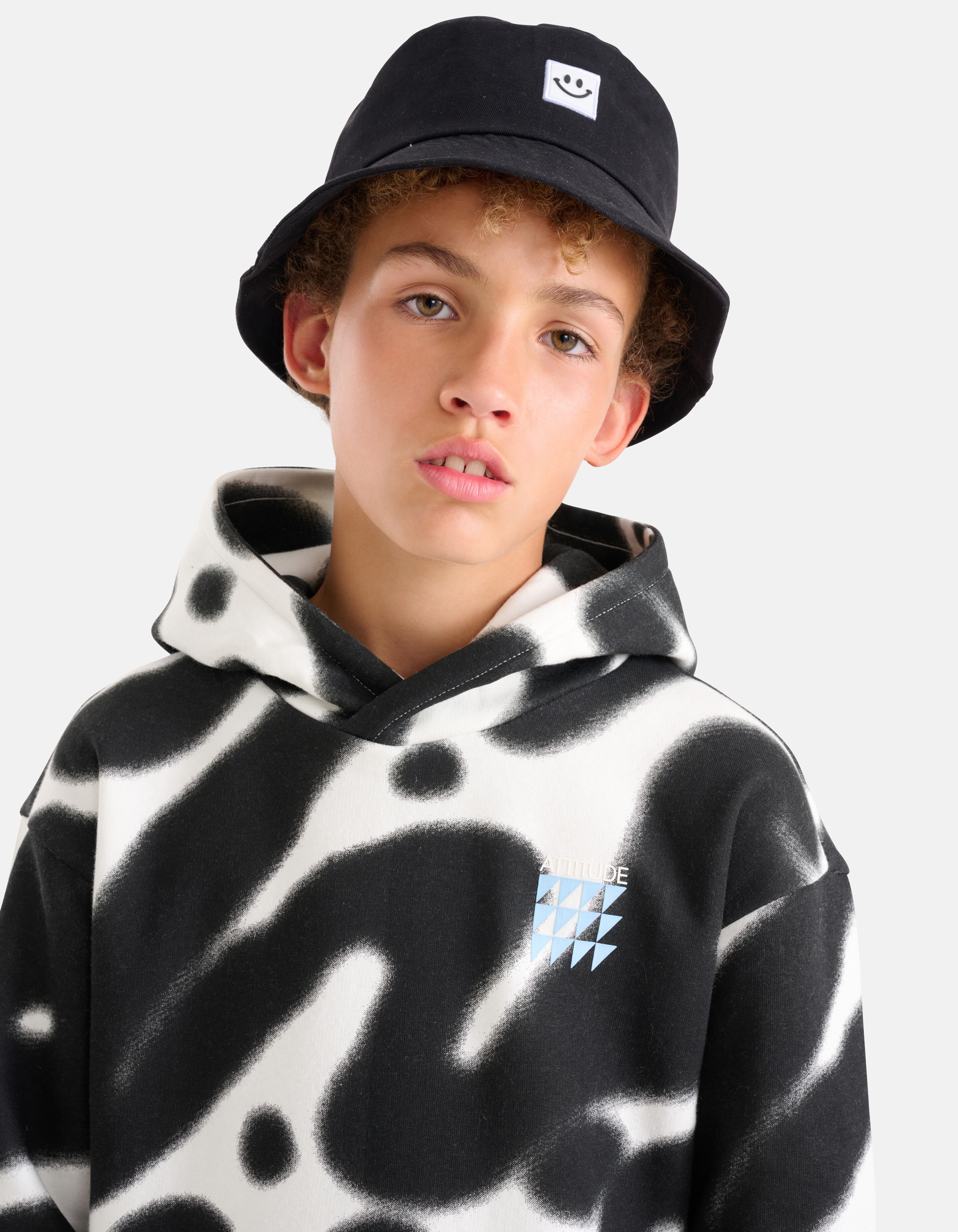 Printed Hoodie Wit SHOEBY BOYS