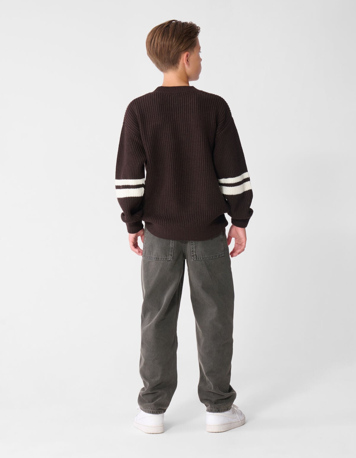 Varsity Strickpullover Dunkelbraun SHOEBY BOYS
