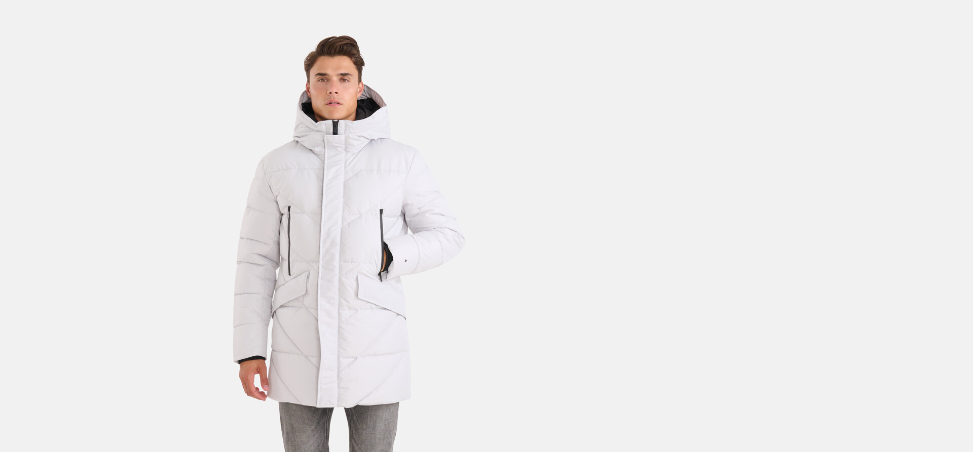 Steppjacke Hellgrau SHOEBY MEN