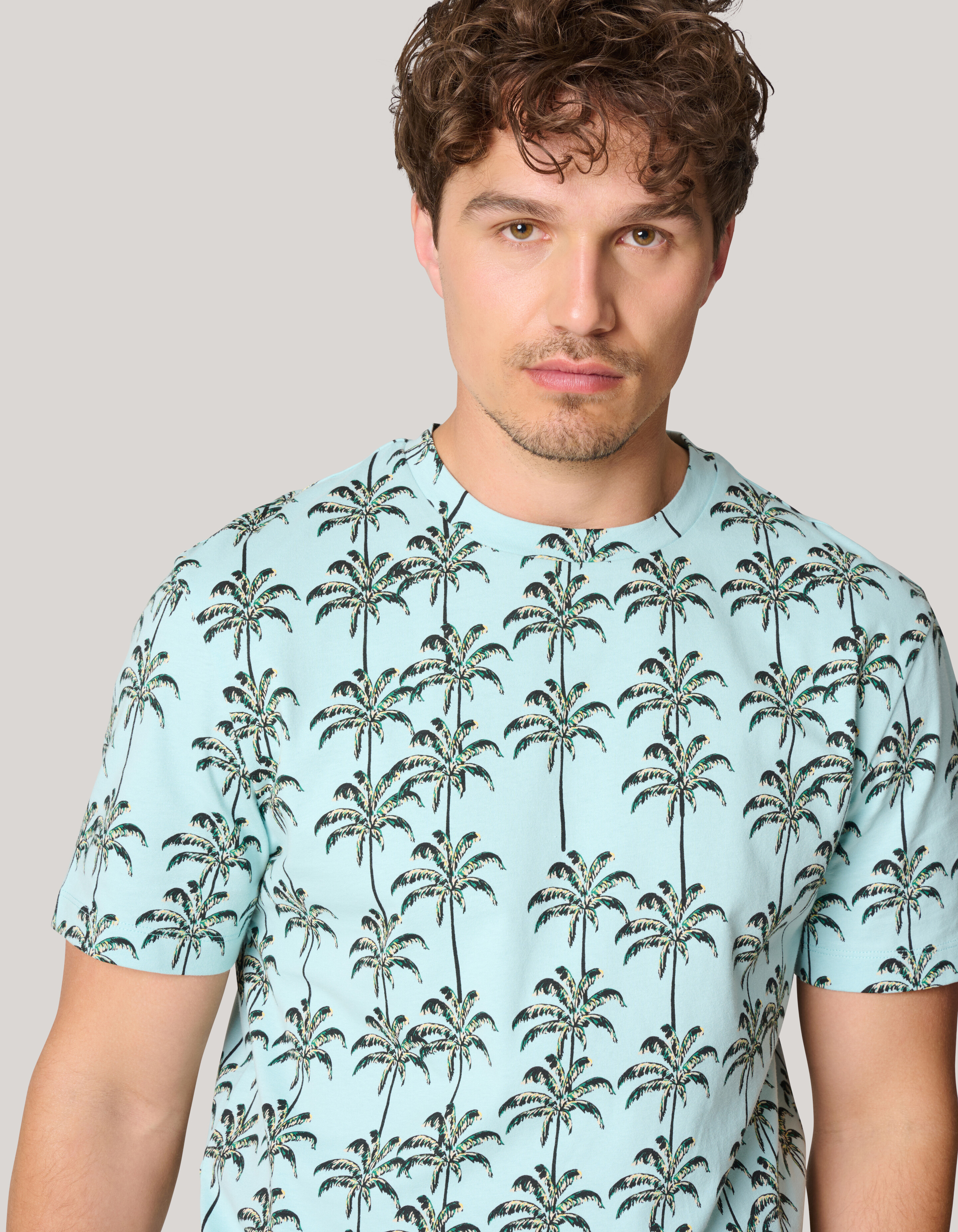 Printed T-shirt Lichtblauw SHOEBY MEN