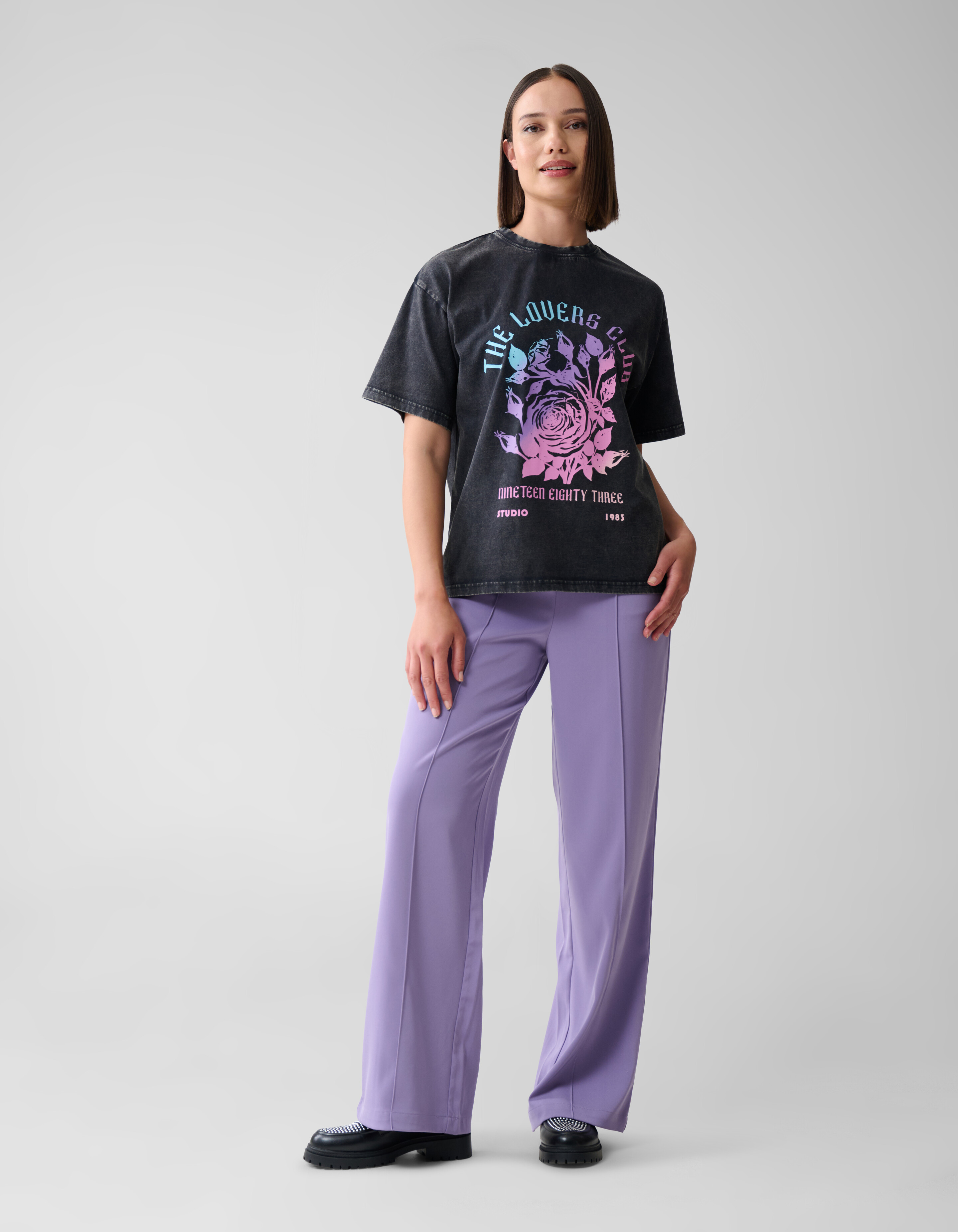 Artwork T-shirt Dunkelgrau SHOEBY WOMEN