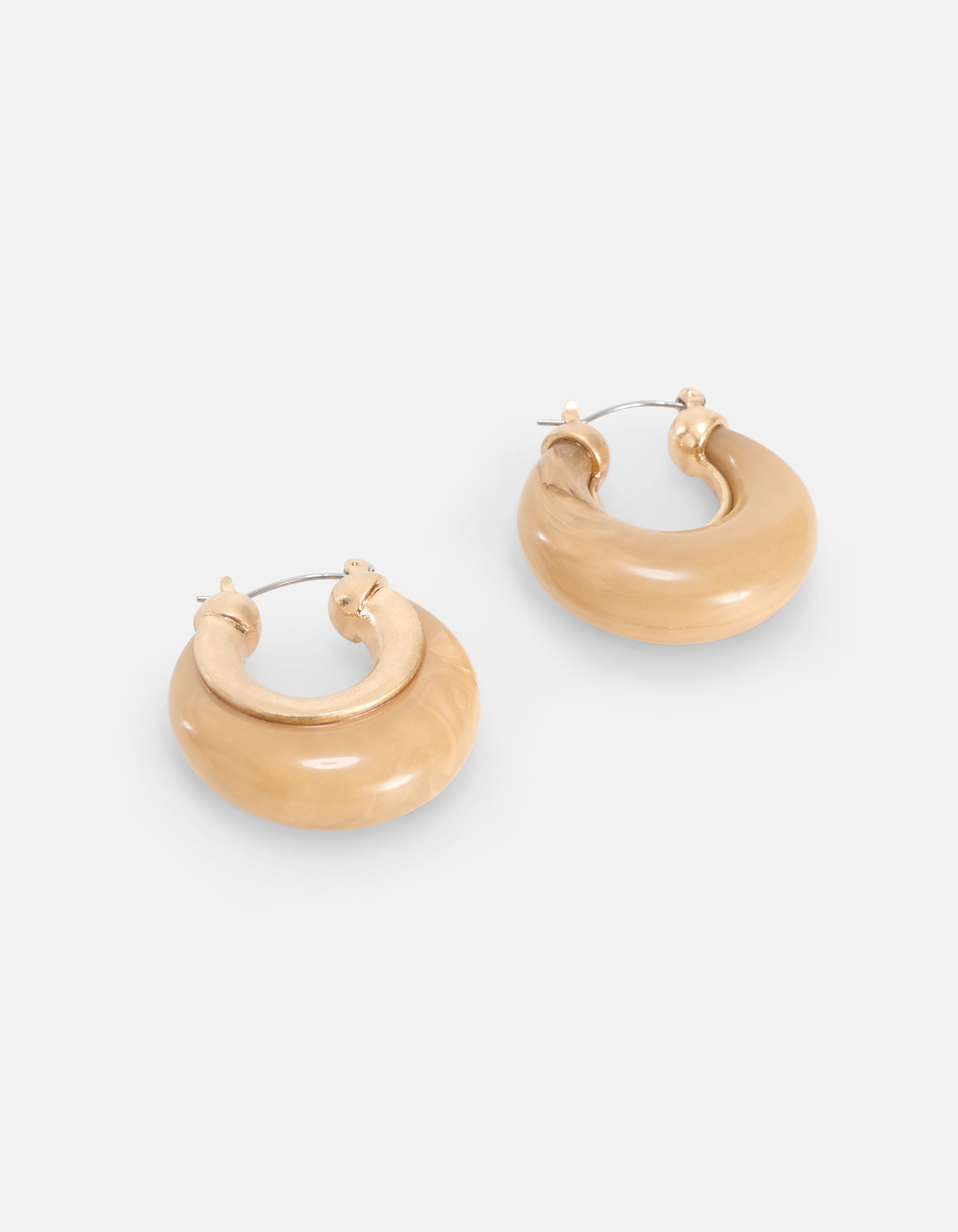 Cremefarbene Marmor-Ohrringe SHOEBY ACCESSOIRES