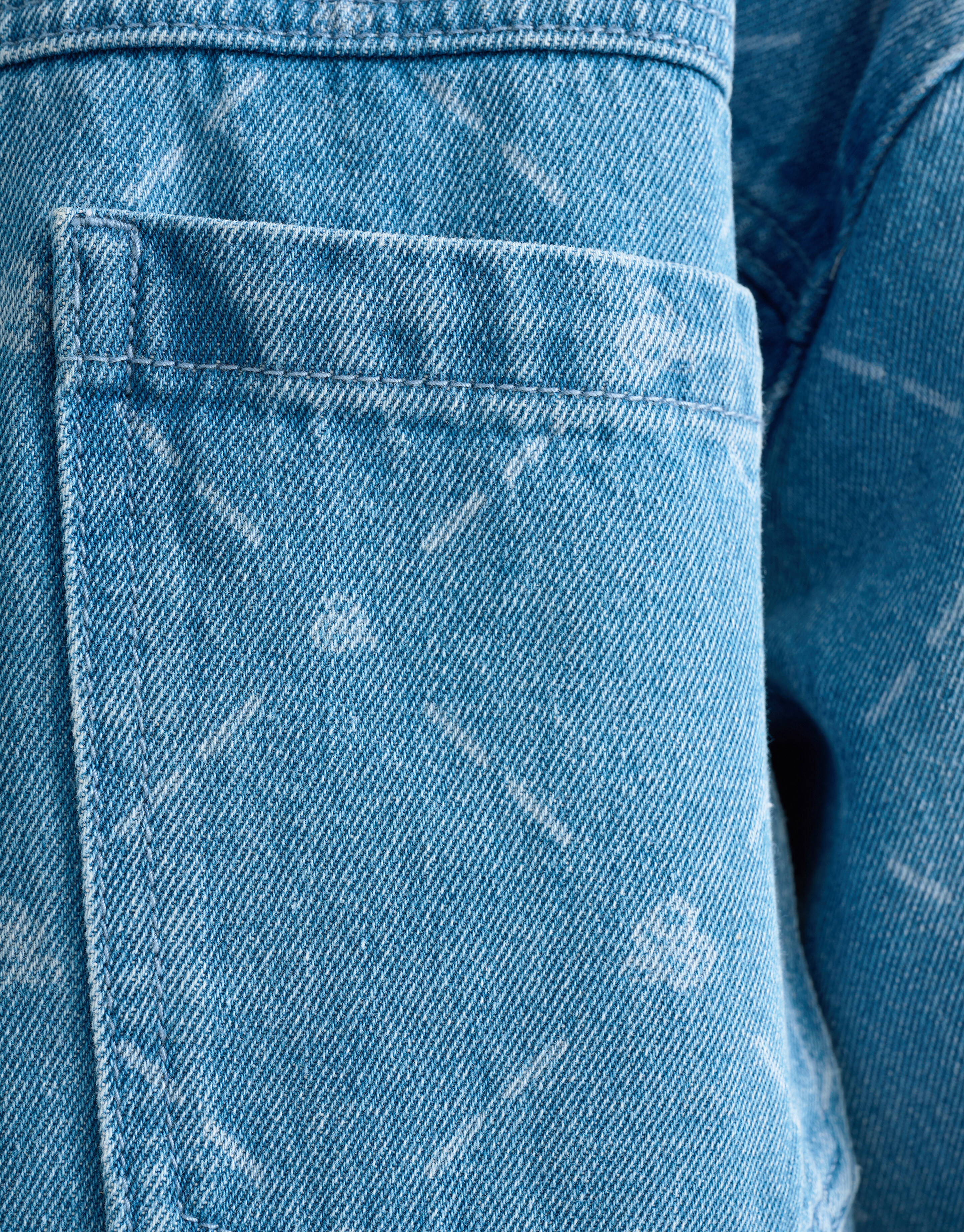 Bedruckte Denim-Bluse Blau SHOEBY WOMEN
