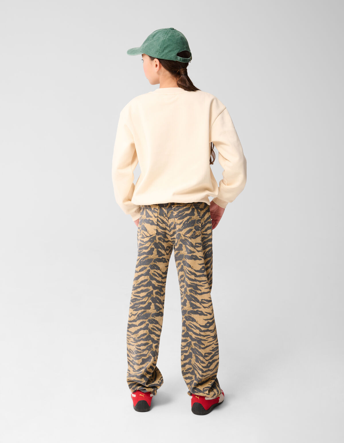 Tiger Kunst Pullover Gebrochen Weiß SHOEBY GIRLS