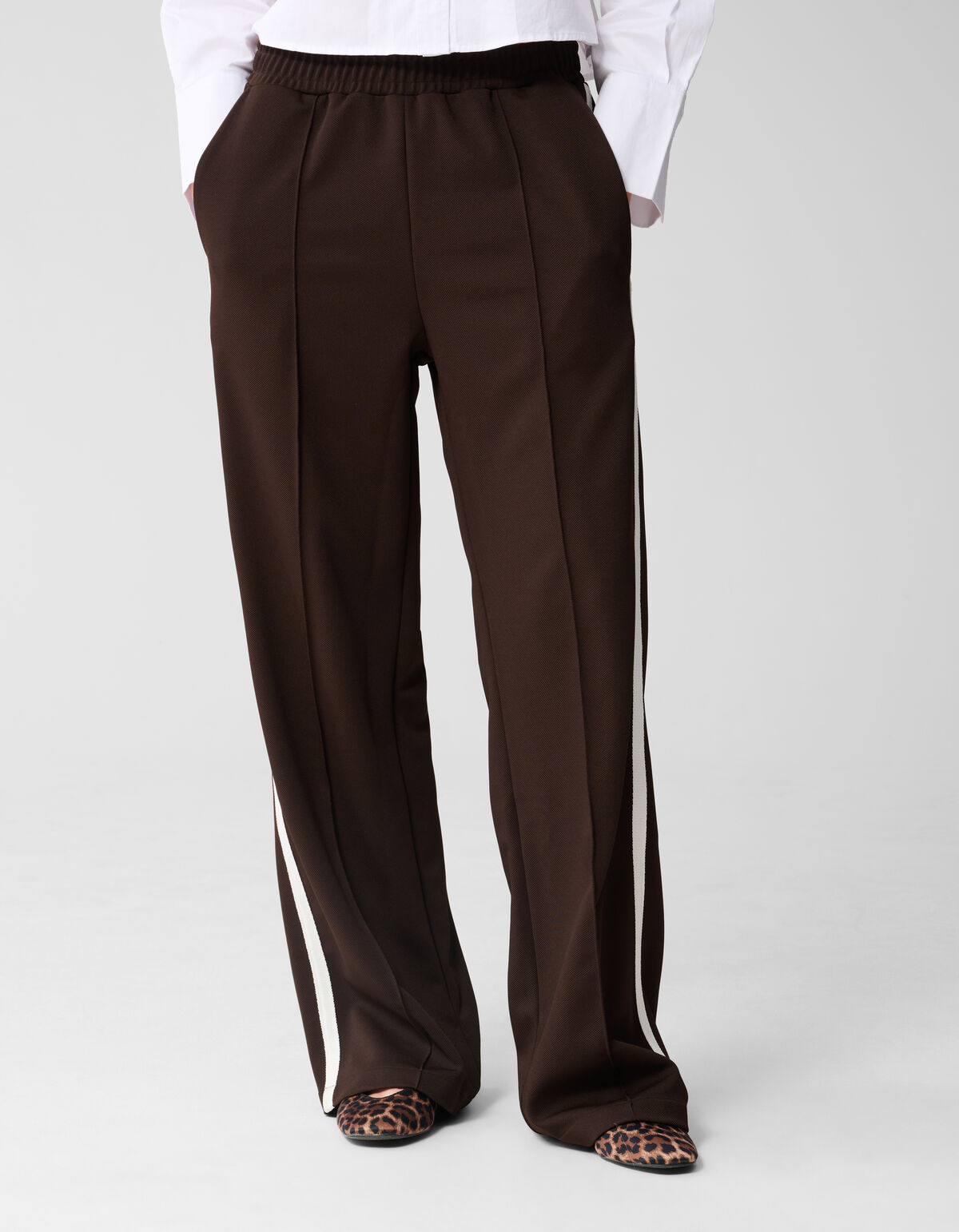 Sportliche Hose mit weitem Bein Braun SHOEBY WOMEN